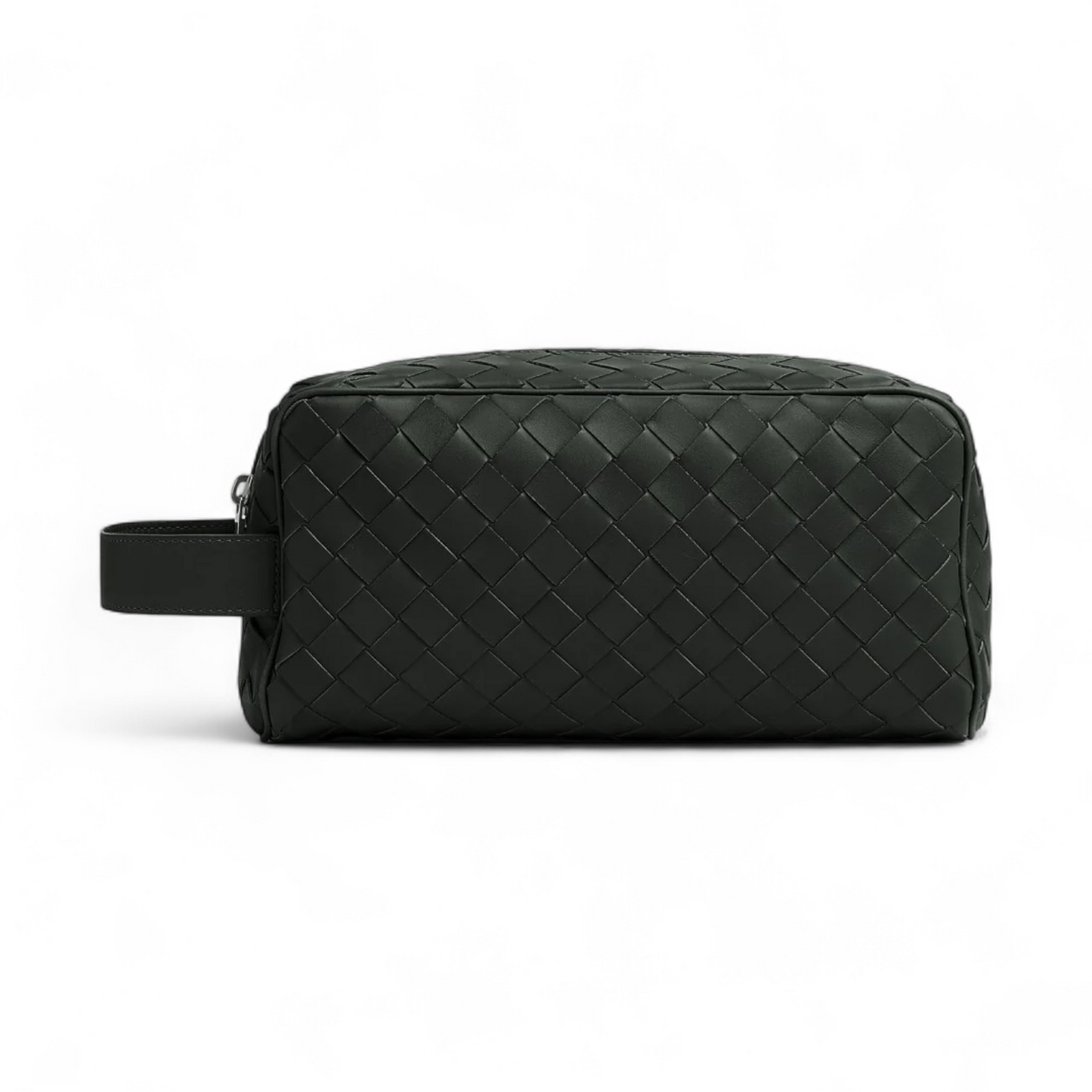 BOTTEGA VENETA INTRECCIATO DARK GREEN TRAVEL POUCH