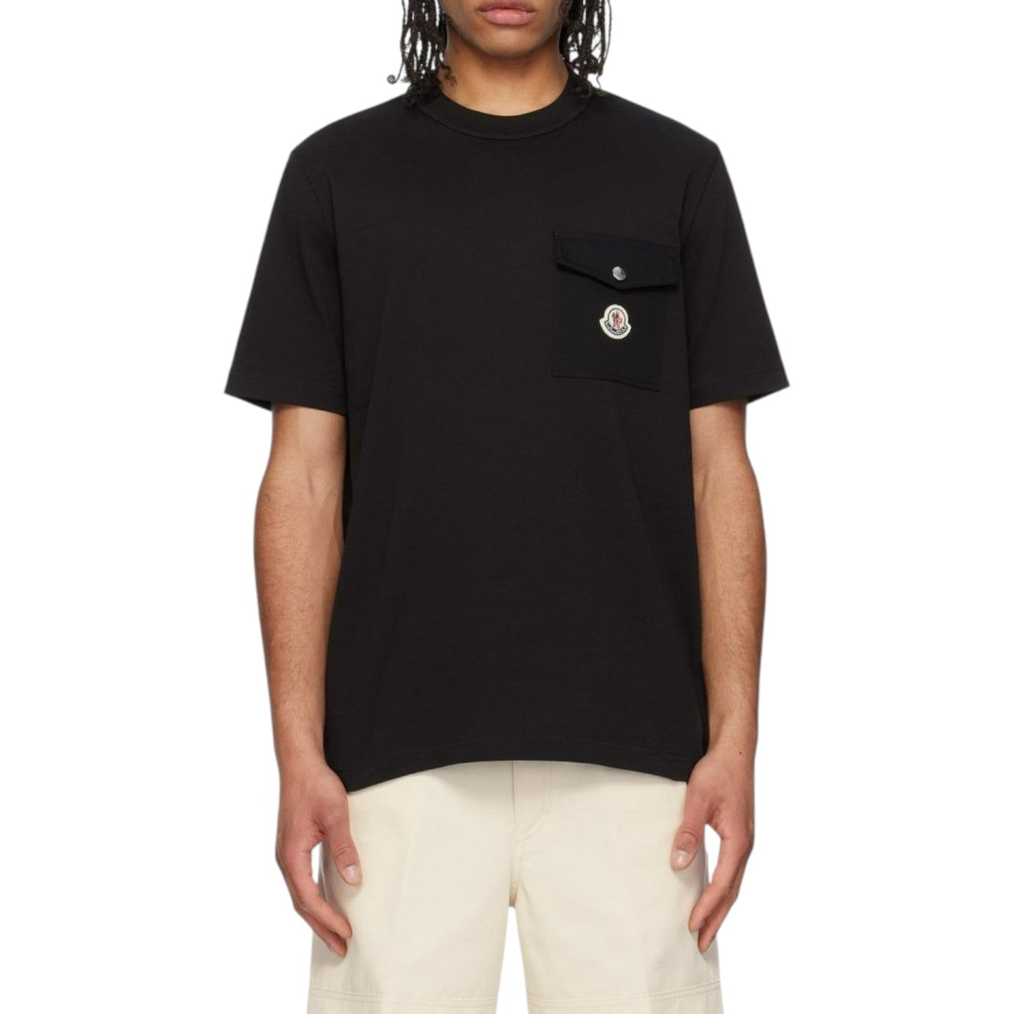 MONCLER ARCHIVIO BLACK LOGO POCKET SS T-SHIRT