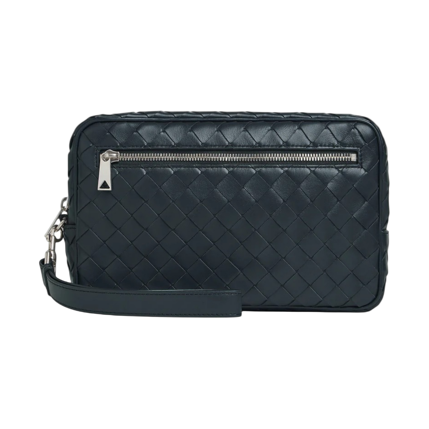 BOTTEGA VENETA INTRECCIATO SHADOW POUCH WITH WRISTLET