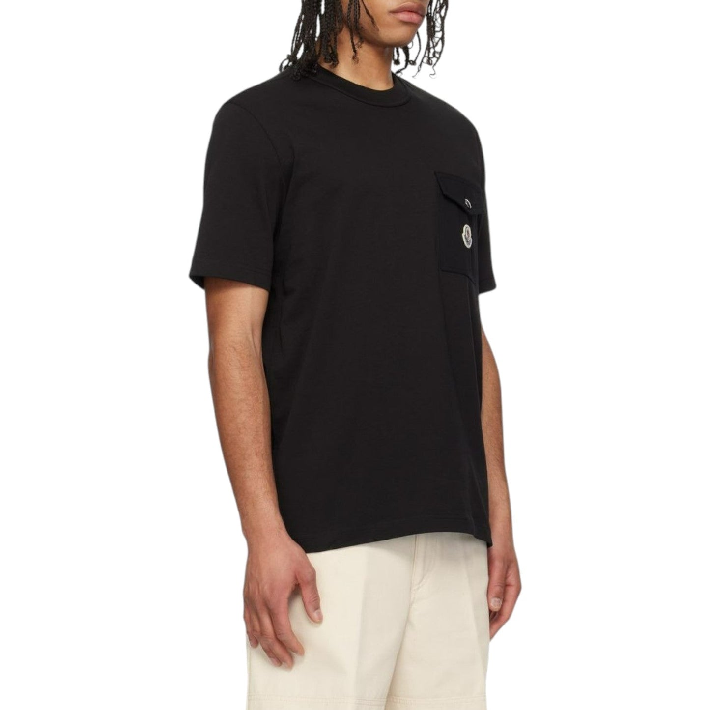 MONCLER ARCHIVIO BLACK LOGO POCKET SS T-SHIRT