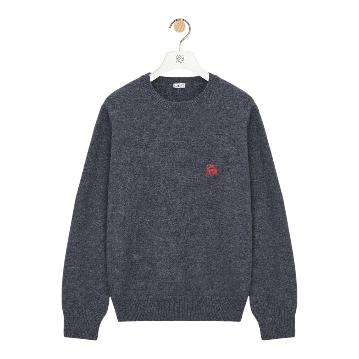 LOEWE JERSEY STICH WOOL MEN GREY SWEATSHIRT