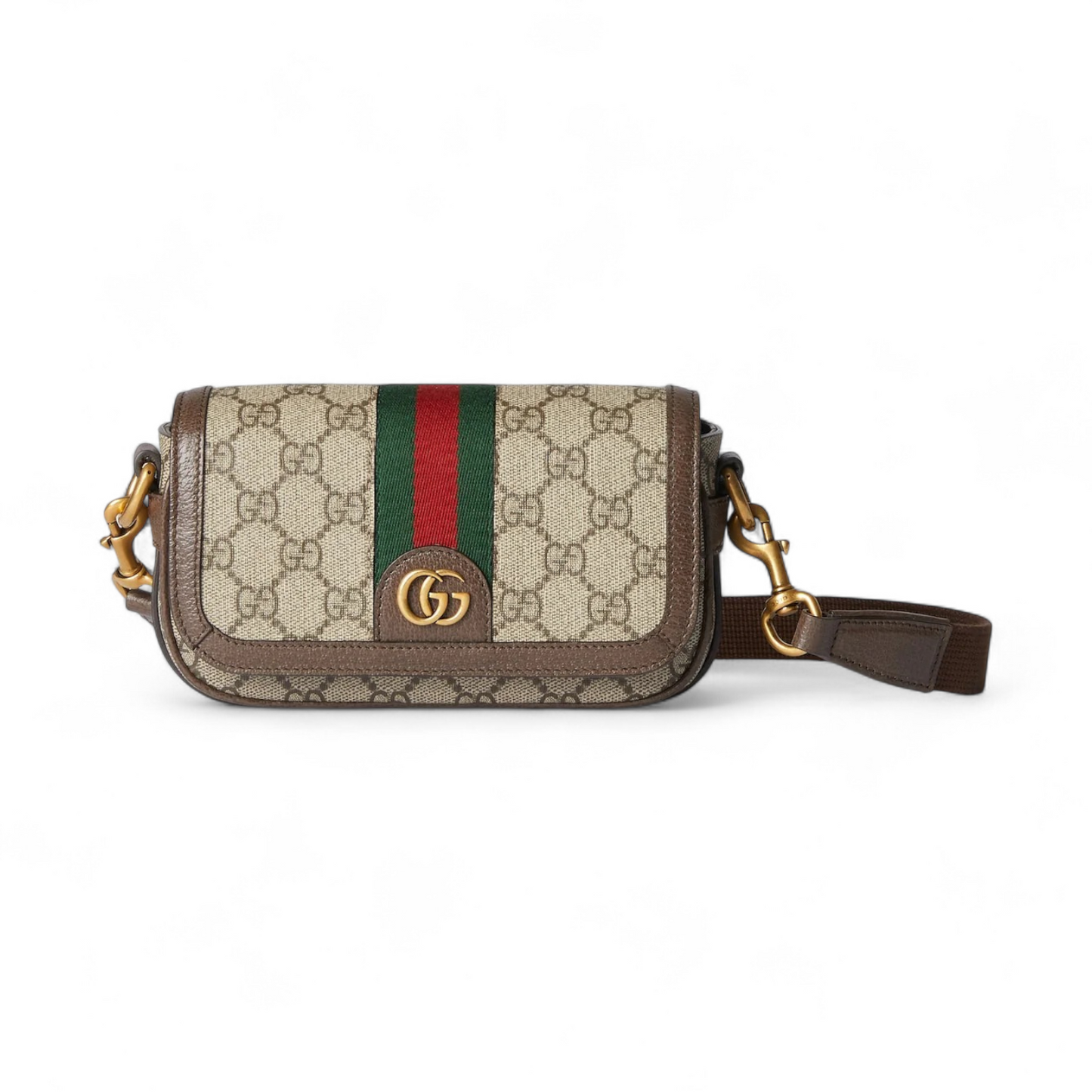 GUCCI OPHIDIA SUPER MINI SHOULDER BEIGE BAG