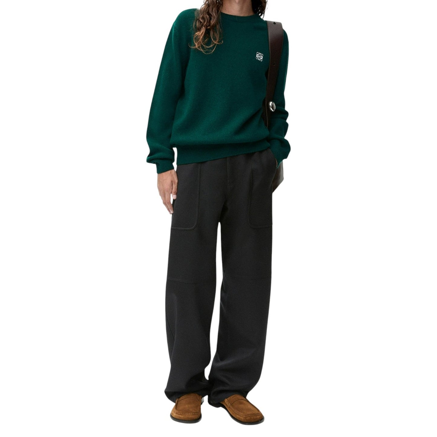 LOEWE GREEN WOOL ANAGRAM SWEATSHIRT