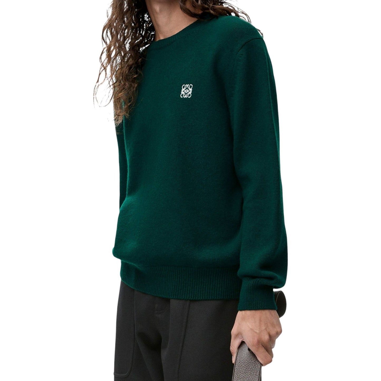 LOEWE GREEN WOOL ANAGRAM SWEATSHIRT
