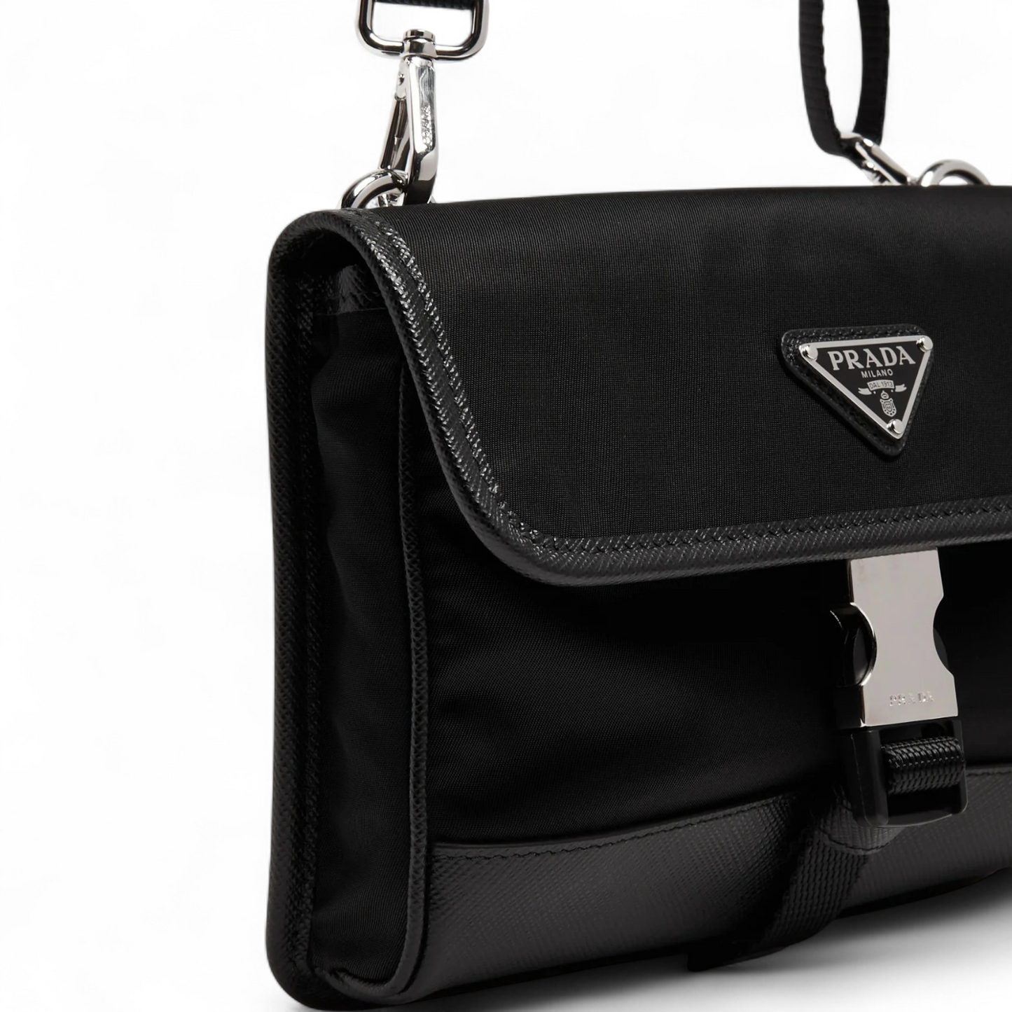 PRADA RE-NYLON BLACK STRAP CASE