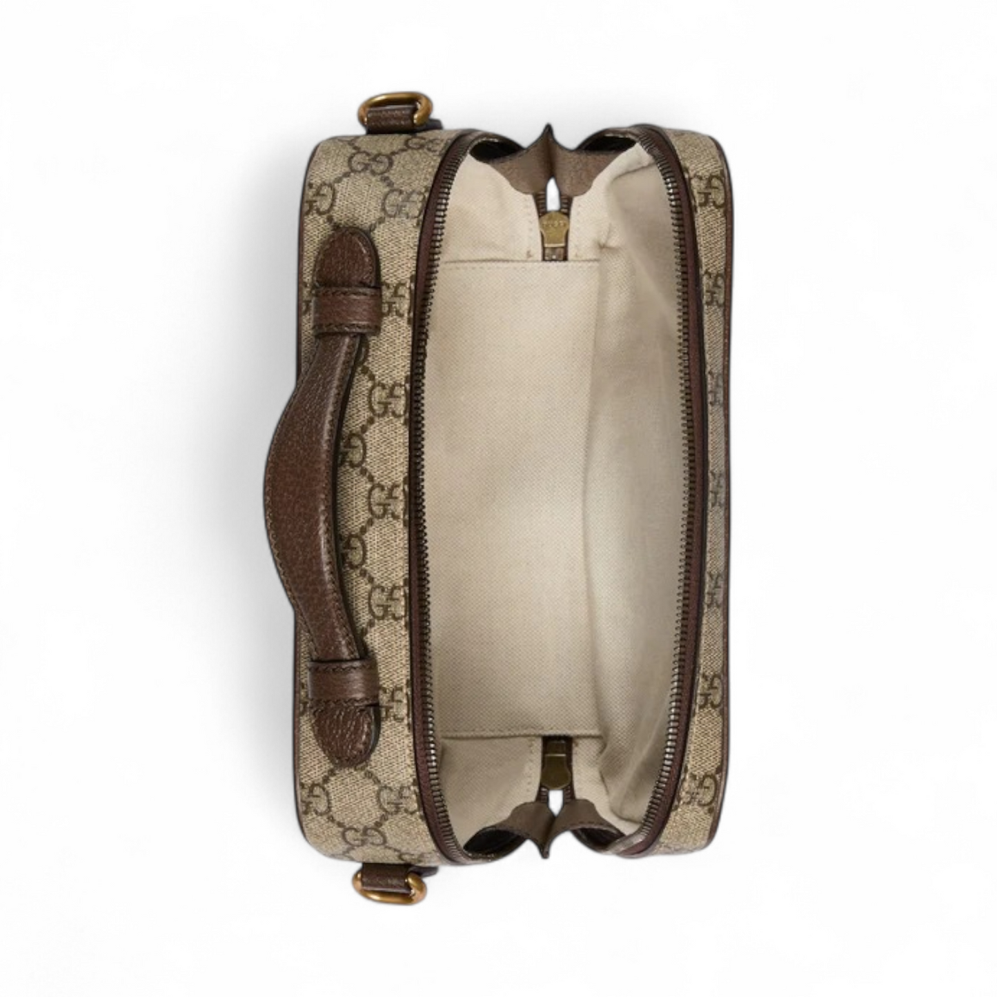 GUCCI OPHIDIA SMALL CROSSBODY WITH WEB BEIGE BAG
