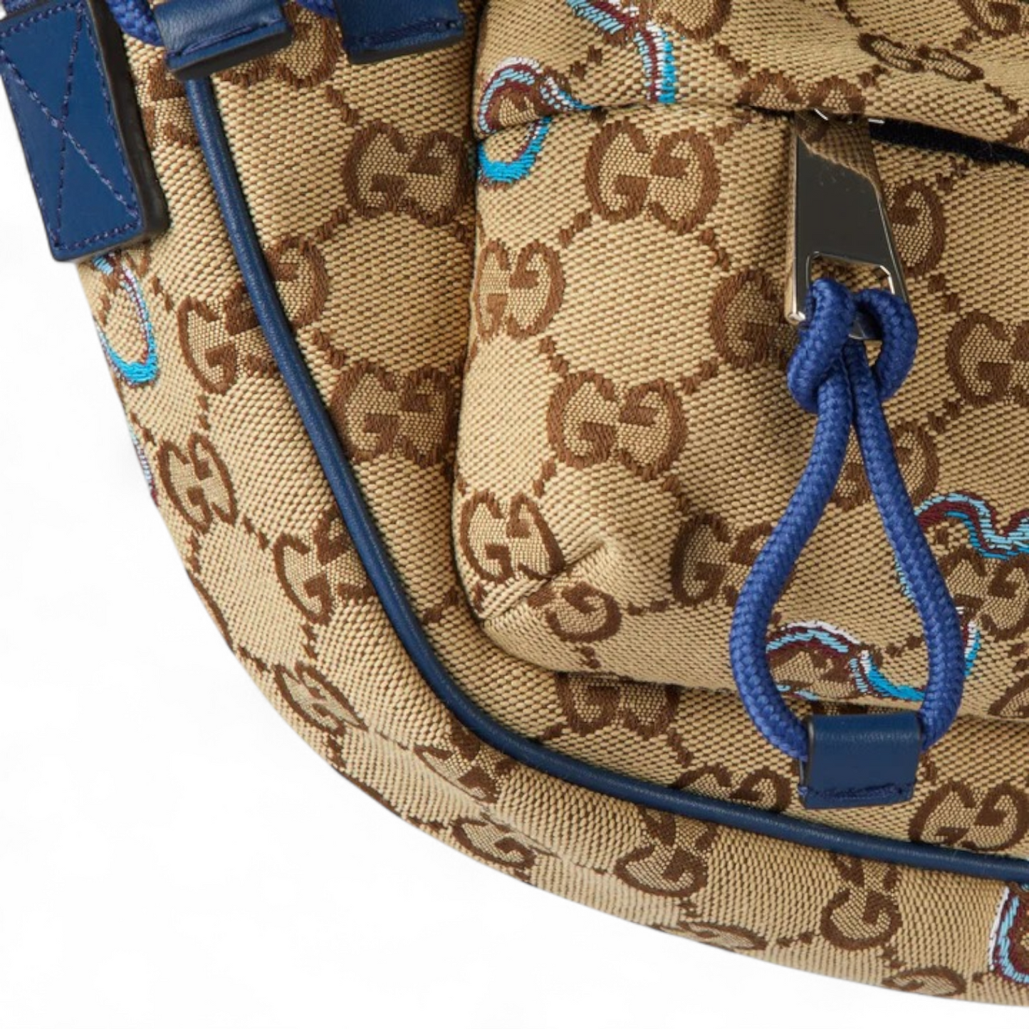 GUCCI SMALL EMBROIDERED CROSSBODY BEIGE BAG