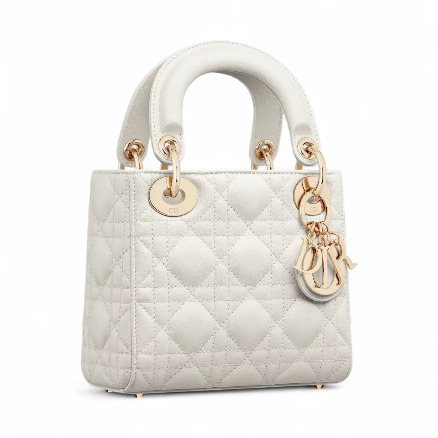 DIOR MINI LADY WHITE BAG