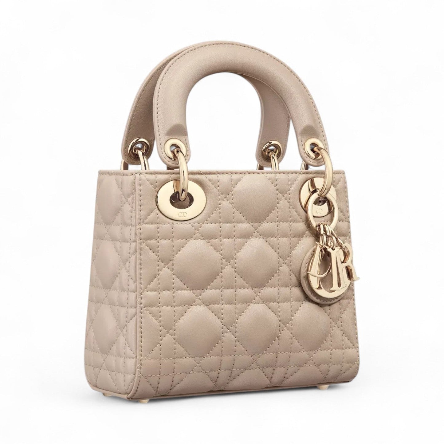 DIOR MINI LADY GOLD BAG
