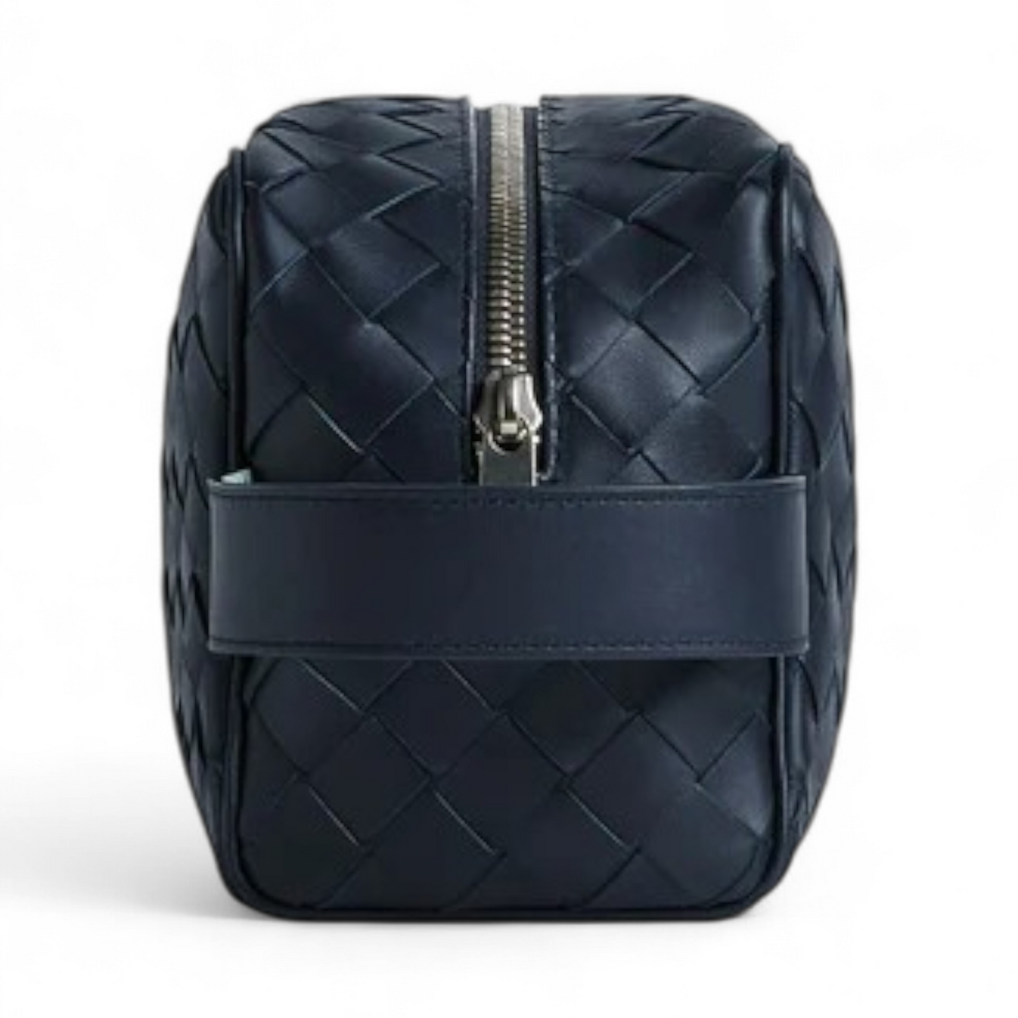 BOTTEGA VENETA INTRECCIATO SPACE DARK BLUE TRAVEL POUCH