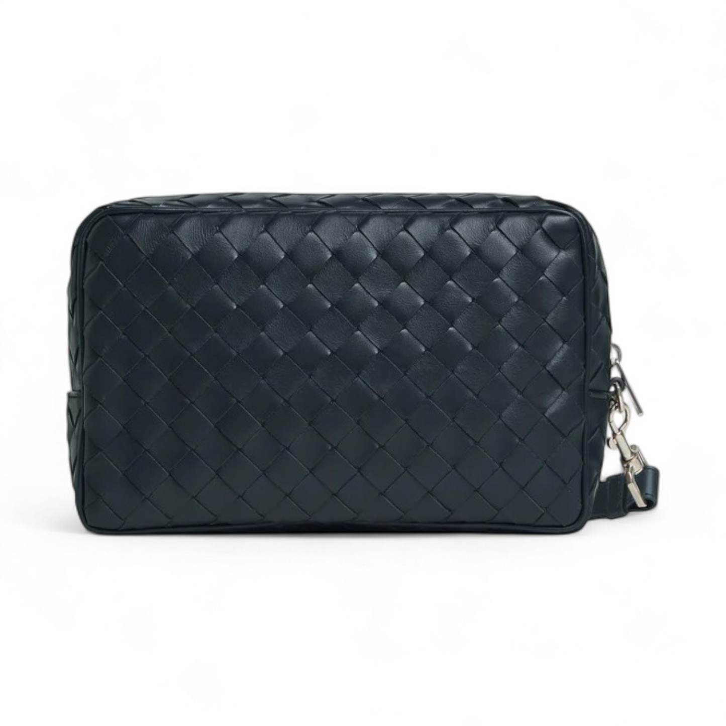 BOTTEGA VENETA INTRECCIATO SHADOW POUCH WITH WRISTLET