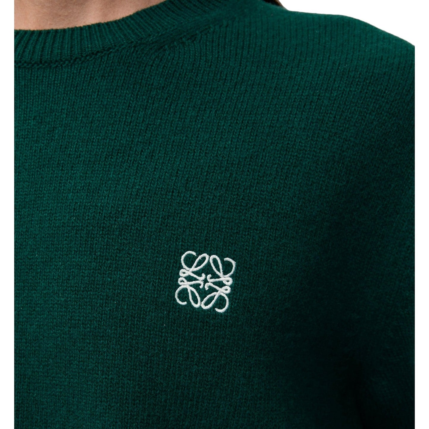 LOEWE GREEN WOOL ANAGRAM SWEATSHIRT