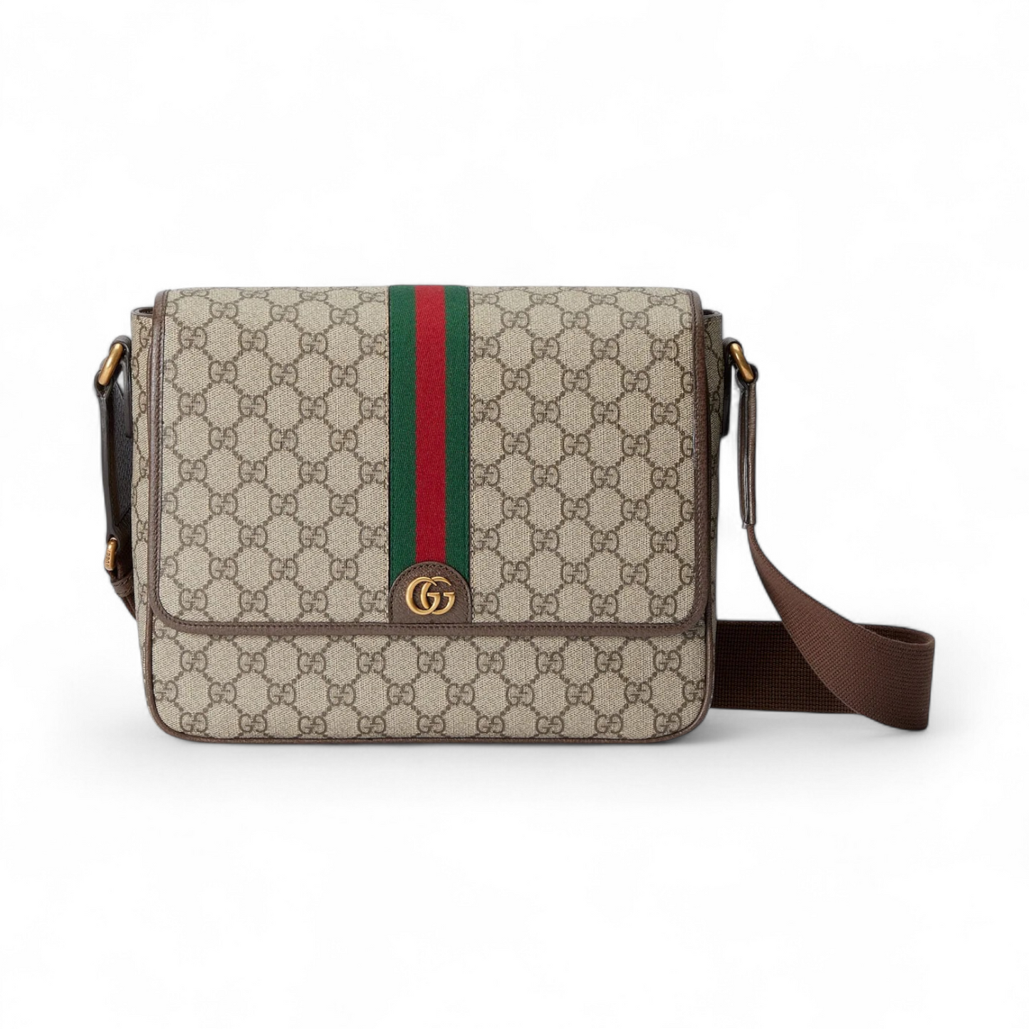 GUCCI OPHIDIA MEDIUM MESSENGER BEIGE BAG