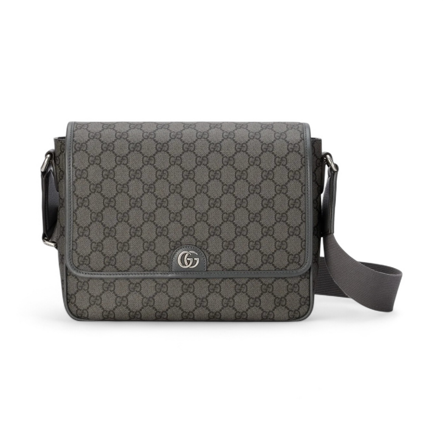 GUCCI OPHIDIA MEDIUM MESSENGER GREY BAG