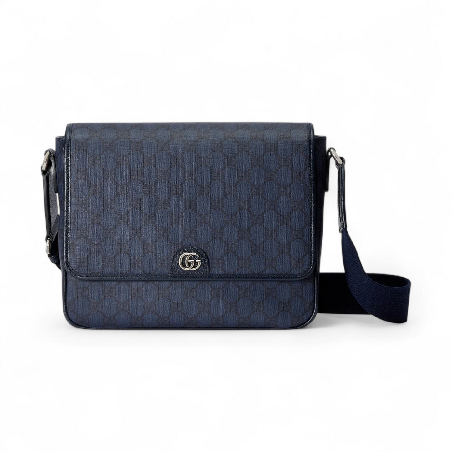 GUCCI OPHIDIA MEDIUM MESSENGER DARK BLUE BAG
