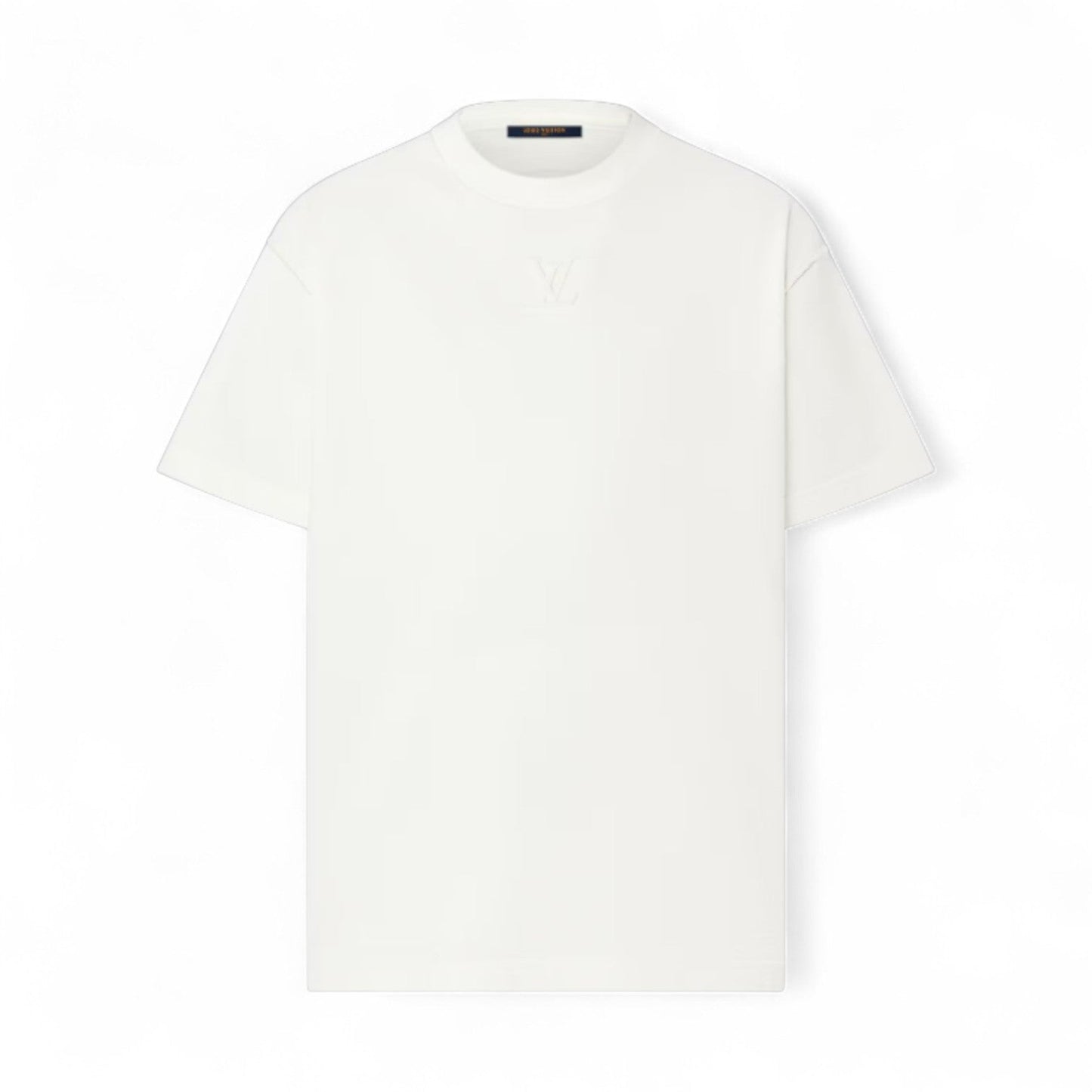 LOUIS VUITTON EMBOSSED LV COTTON WHITE T-SHIRT