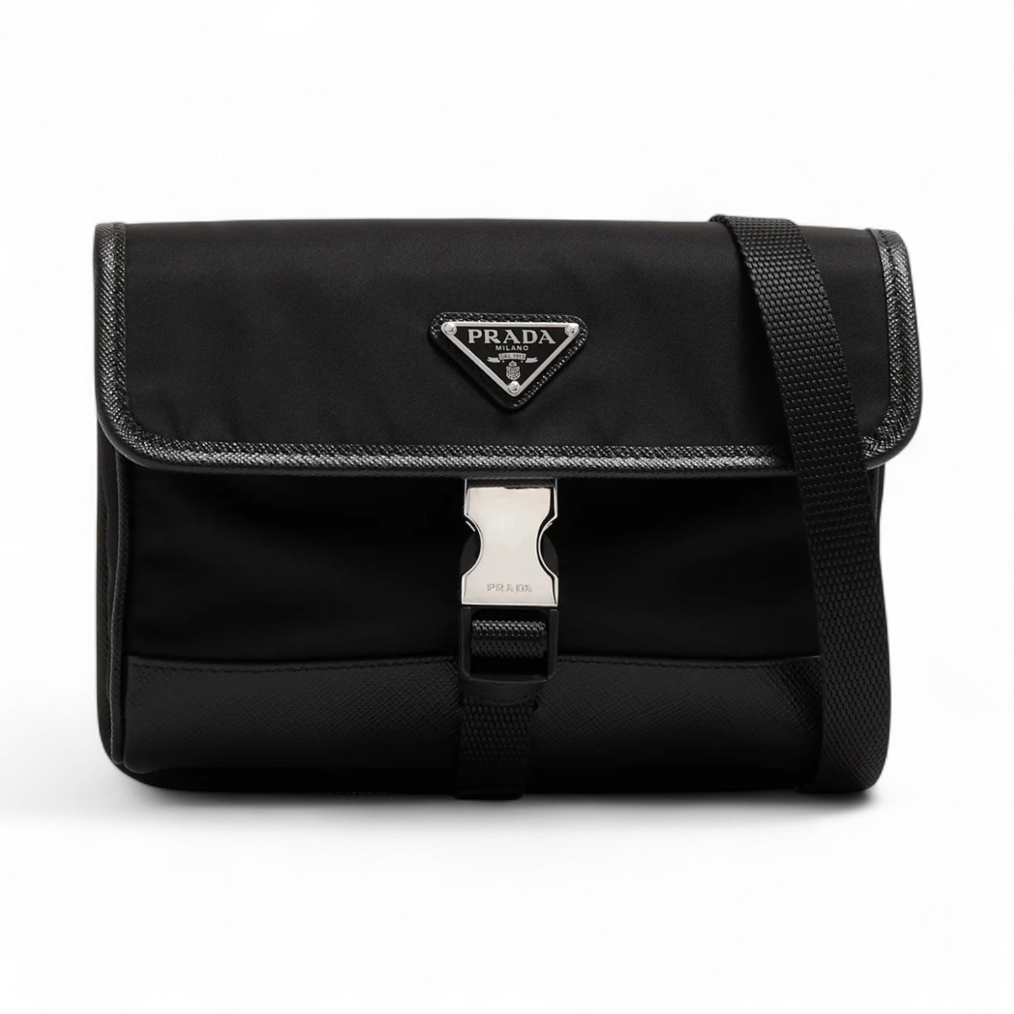 PRADA RE-NYLON BLACK STRAP CASE