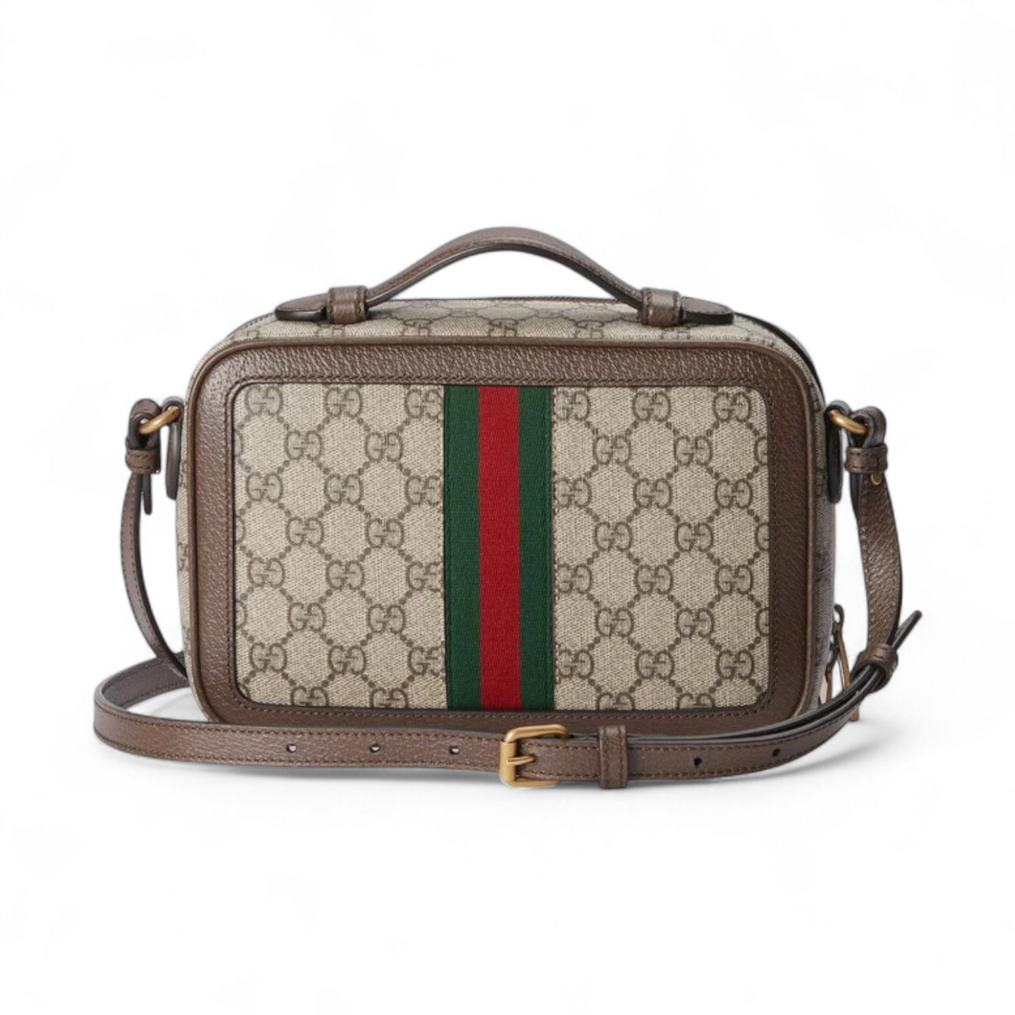 GUCCI OPHIDIA SMALL CROSSBODY WITH WEB BEIGE BAG