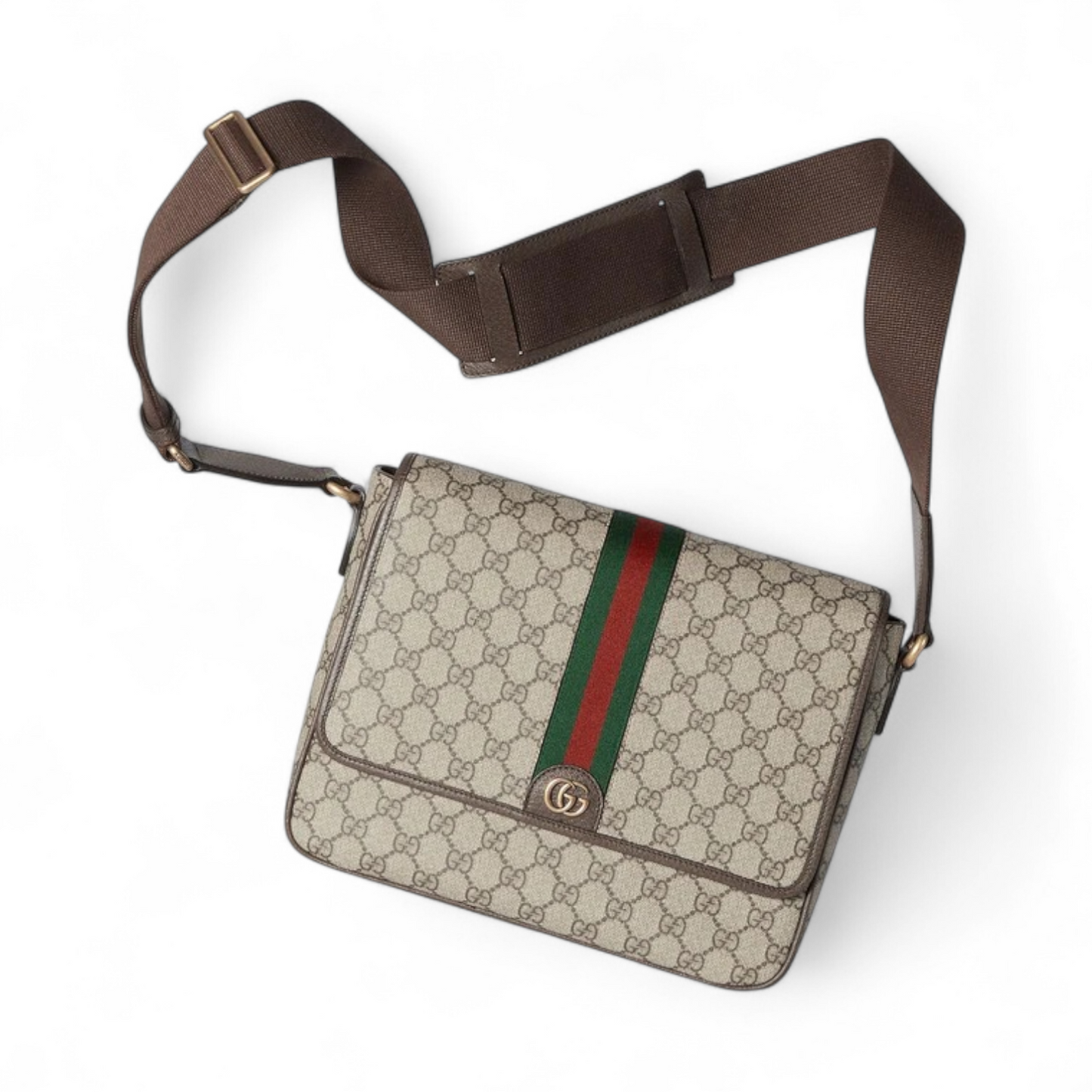 GUCCI OPHIDIA MEDIUM MESSENGER BEIGE BAG