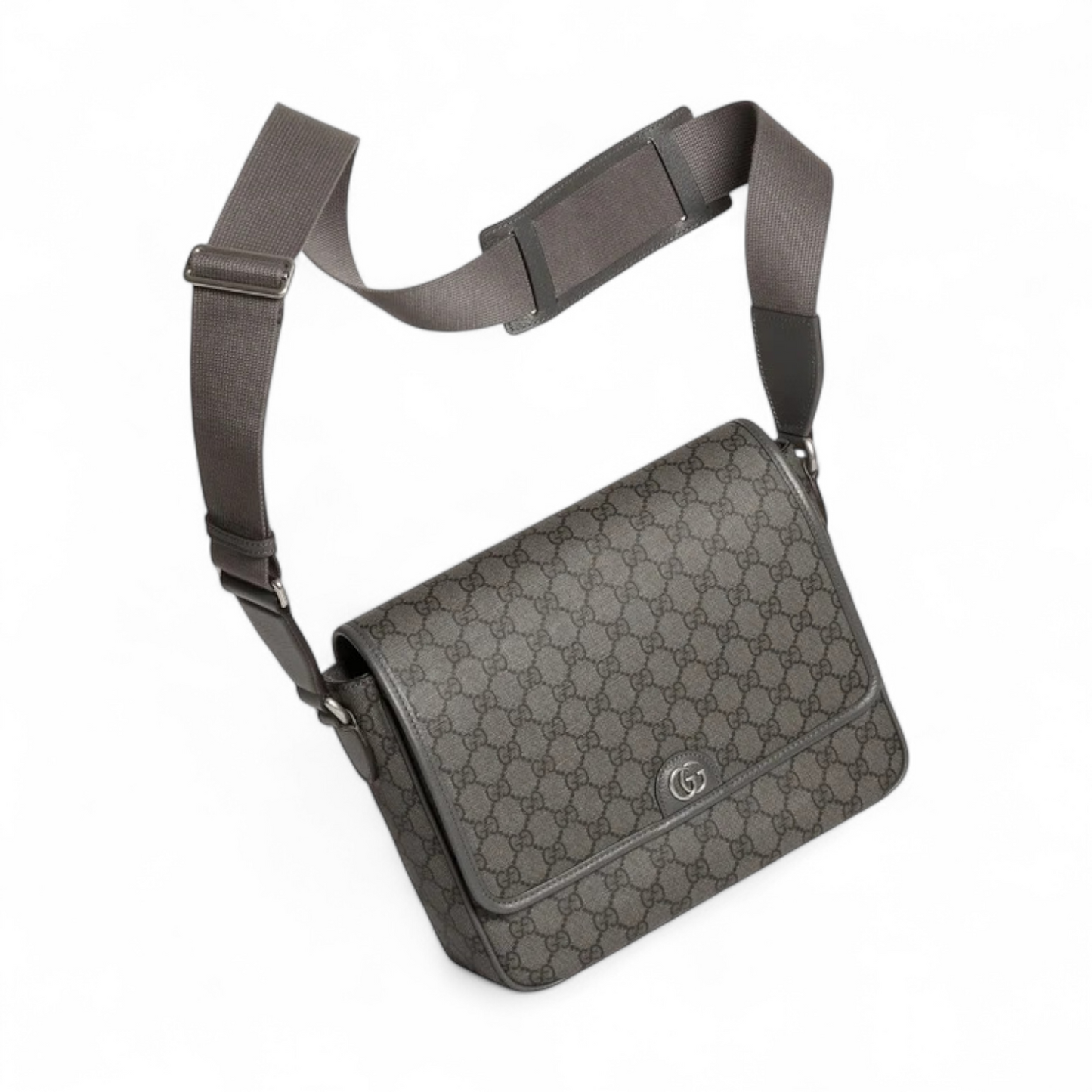 GUCCI OPHIDIA MEDIUM MESSENGER GREY BAG