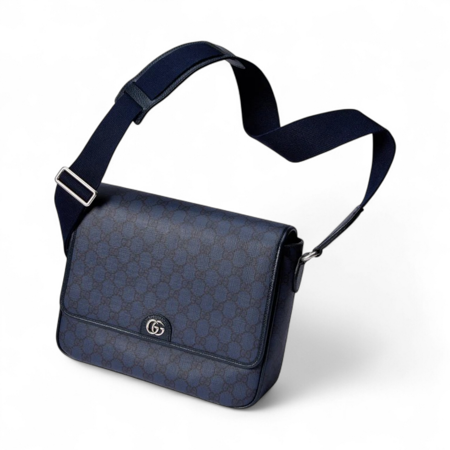 GUCCI OPHIDIA MEDIUM MESSENGER DARK BLUE BAG