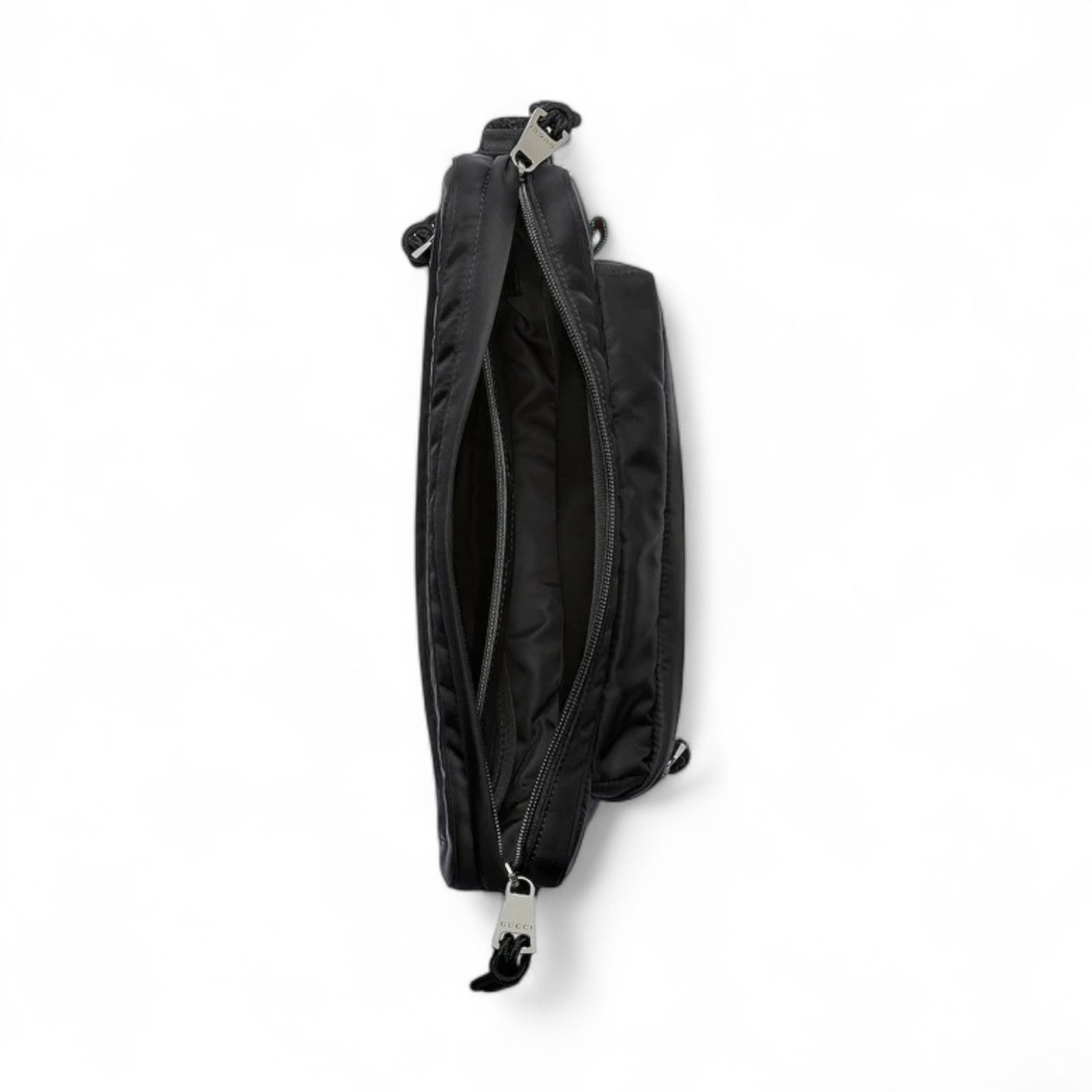 GUCCI SMALL CROSSBODY WITH GUCCI LOGO BLACK BAG