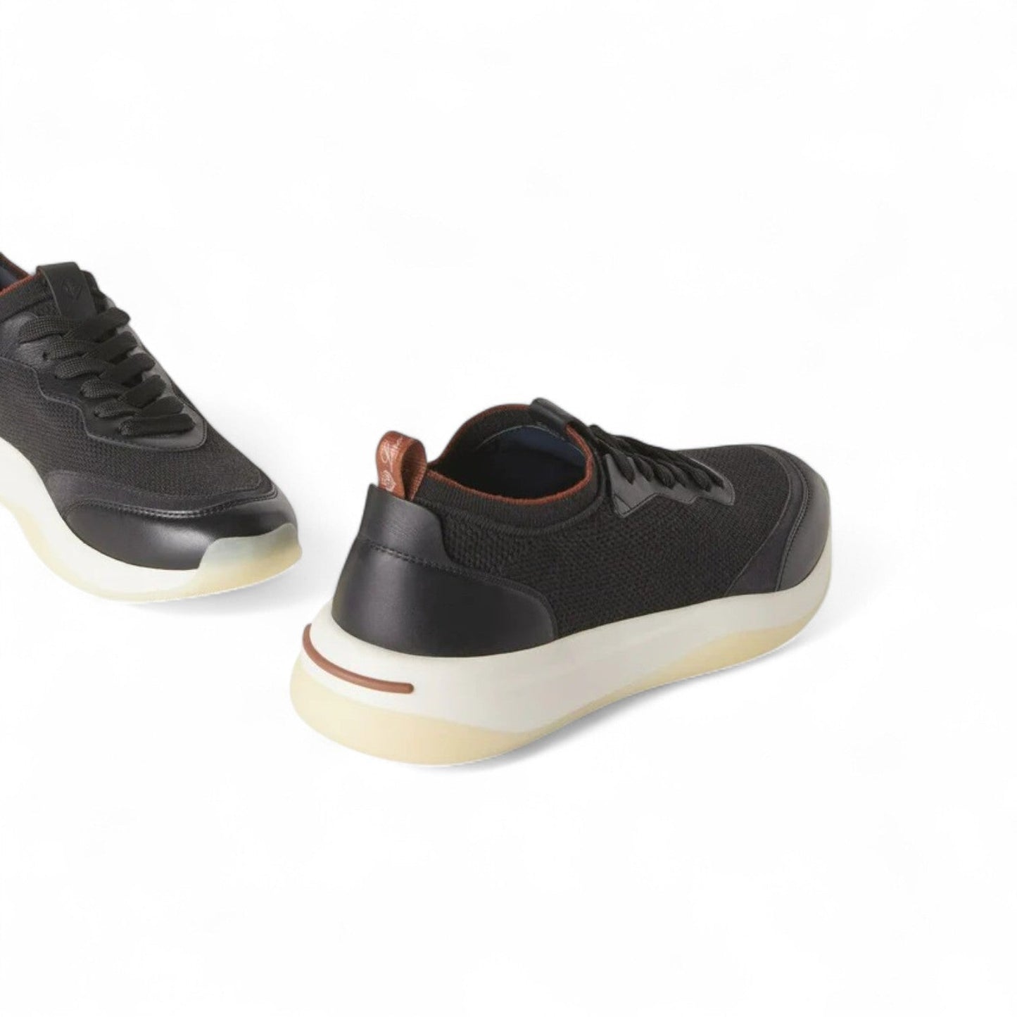 LORO PIANA 410 LP WALK KINTTED WISH WOOL BLACK SNEAKER