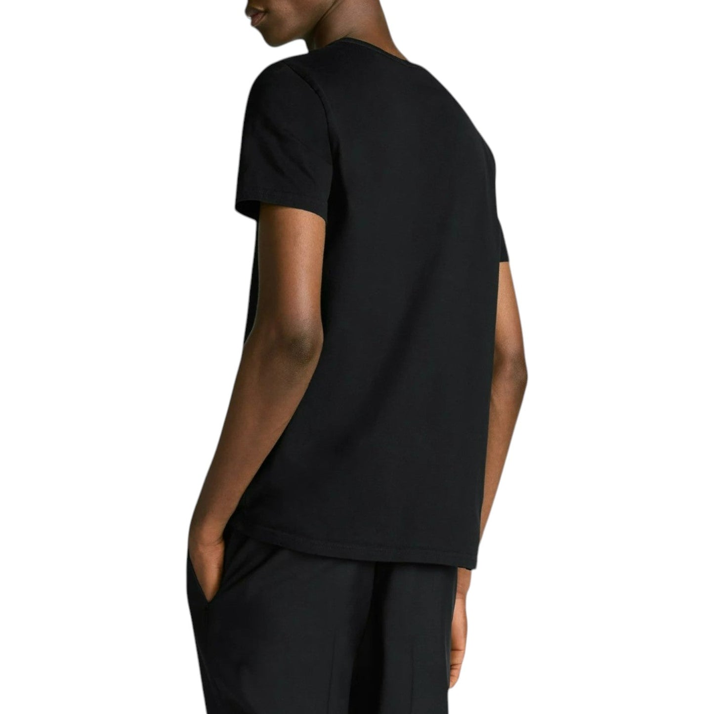 CD ICON REGULAR FIT BLACK COTTON JERSEY T-SHIRT