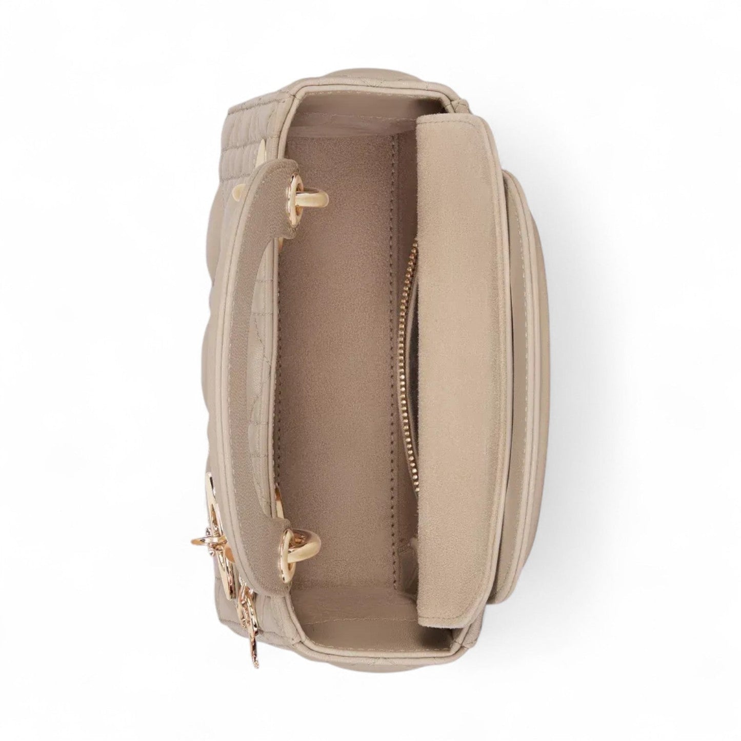DIOR MINI LADY GOLD BAG