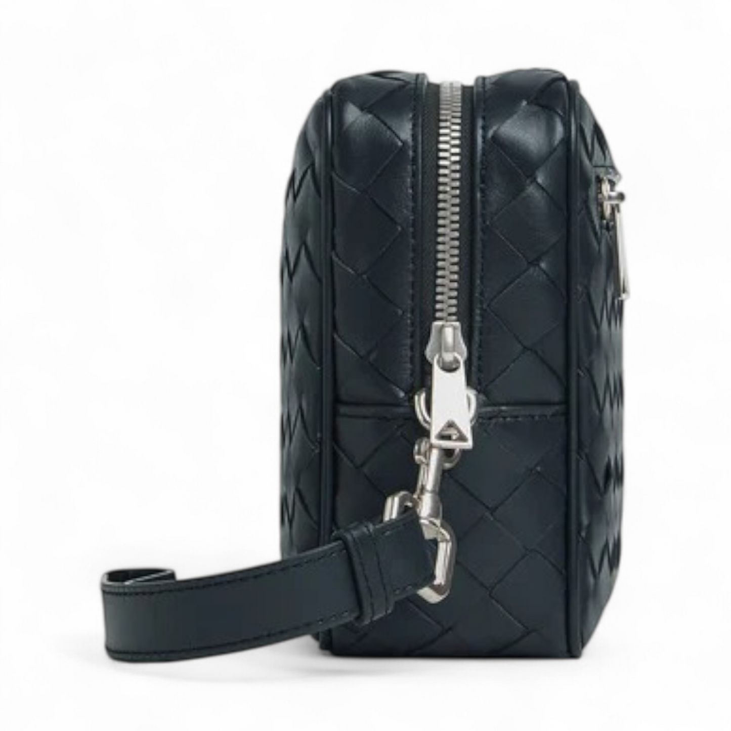 BOTTEGA VENETA INTRECCIATO SHADOW POUCH WITH WRISTLET