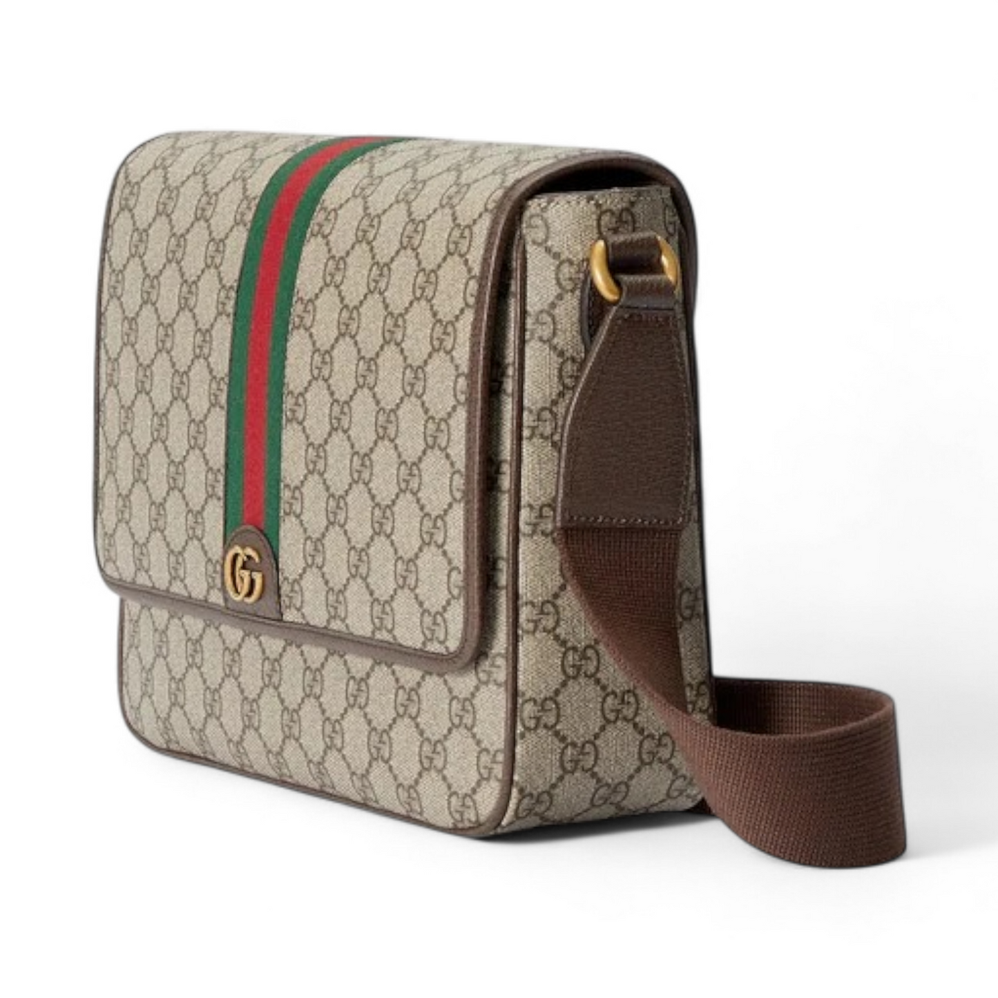 GUCCI OPHIDIA MEDIUM MESSENGER BEIGE BAG