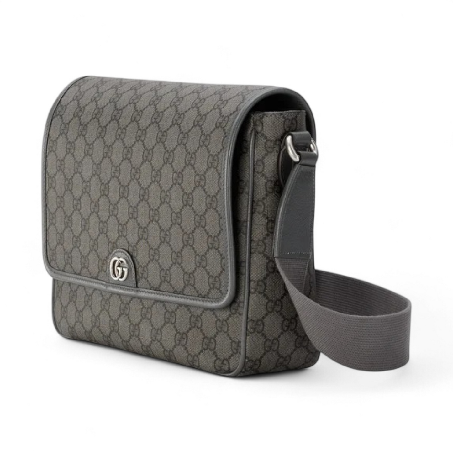 GUCCI OPHIDIA MEDIUM MESSENGER GREY BAG