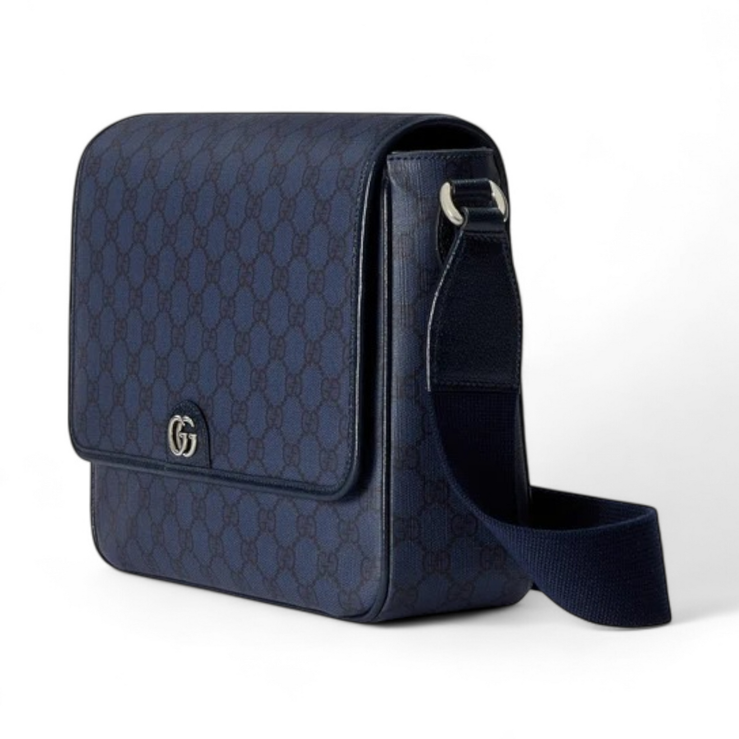 GUCCI OPHIDIA MEDIUM MESSENGER DARK BLUE BAG
