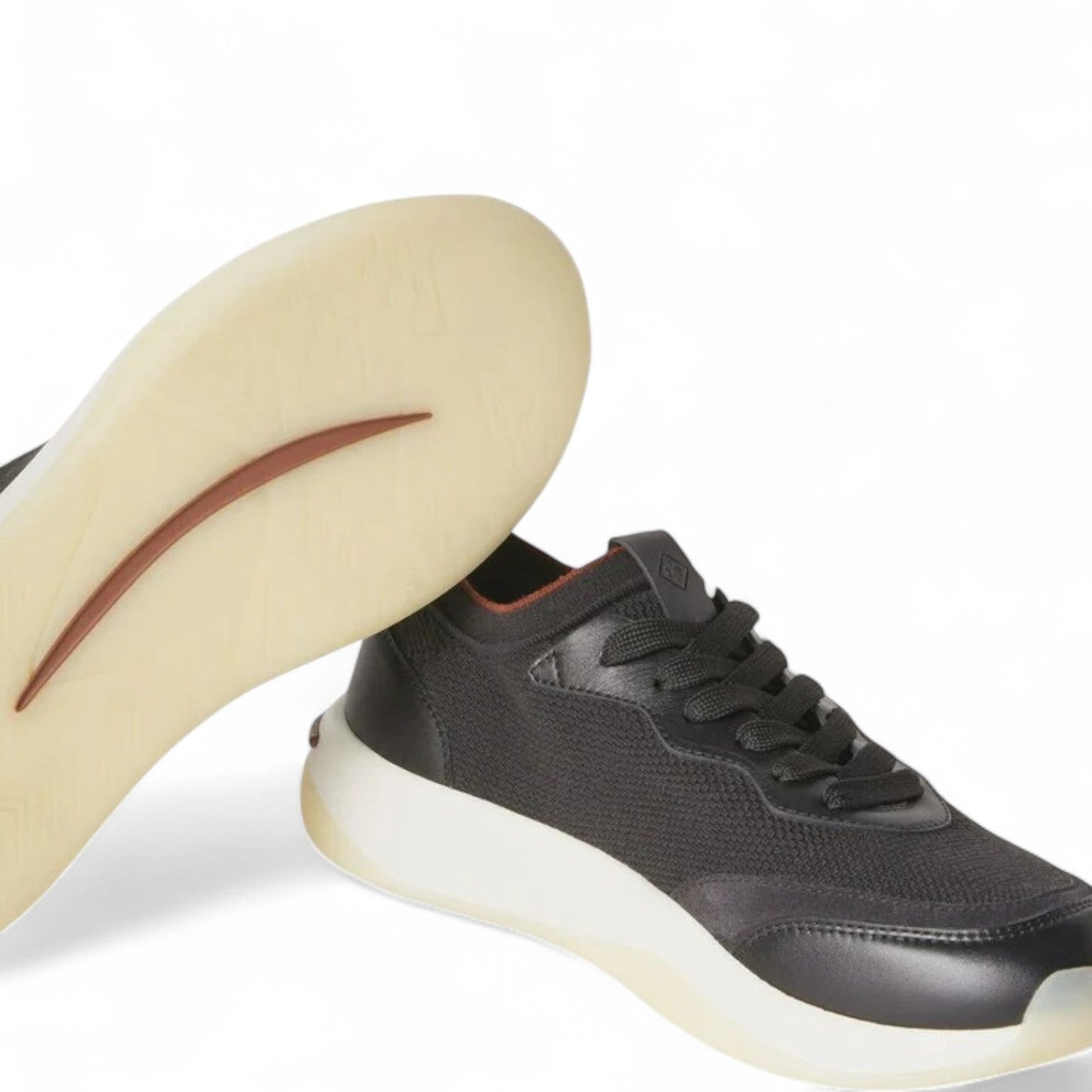 LORO PIANA 410 LP WALK KINTTED WISH WOOL BLACK SNEAKER