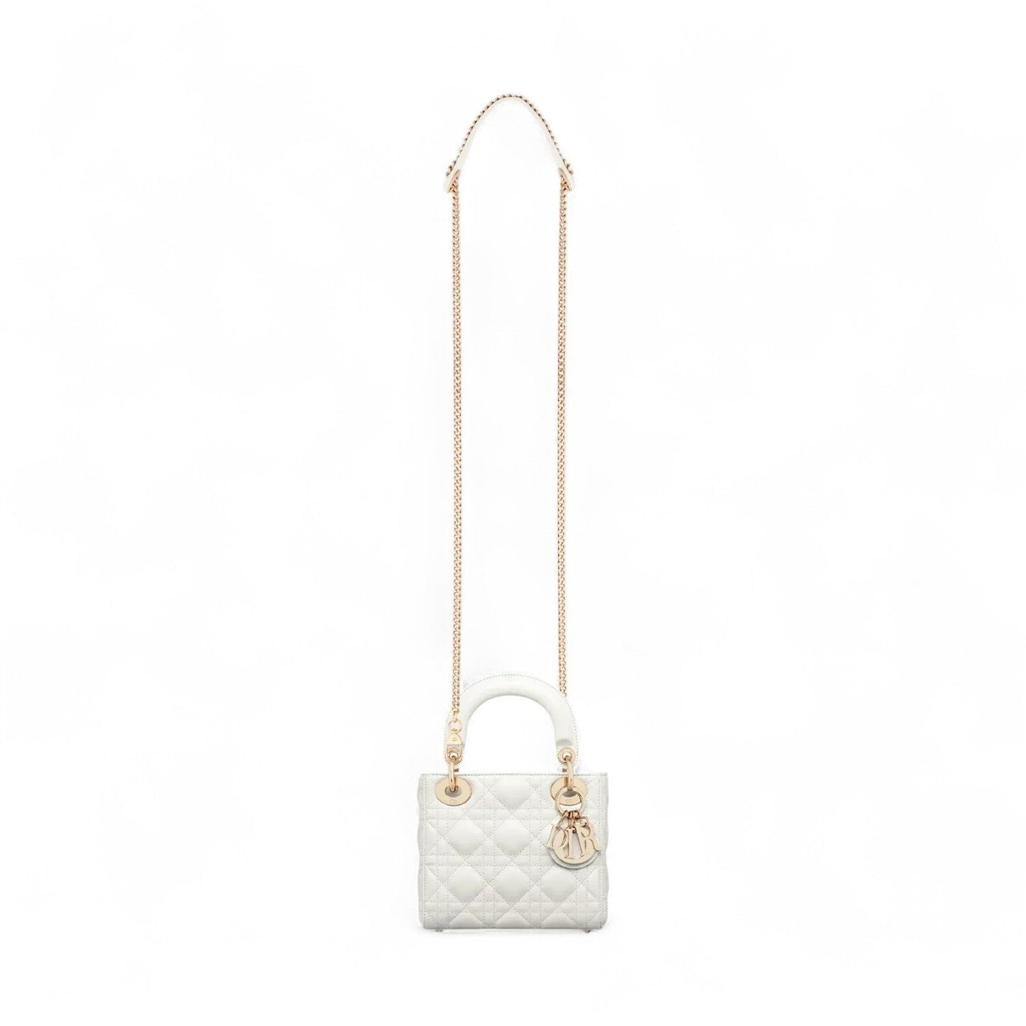 DIOR MINI LADY WHITE BAG