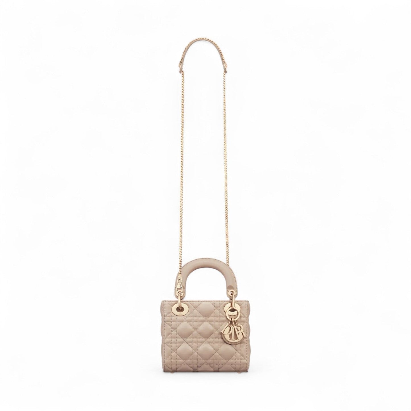 DIOR MINI LADY GOLD BAG