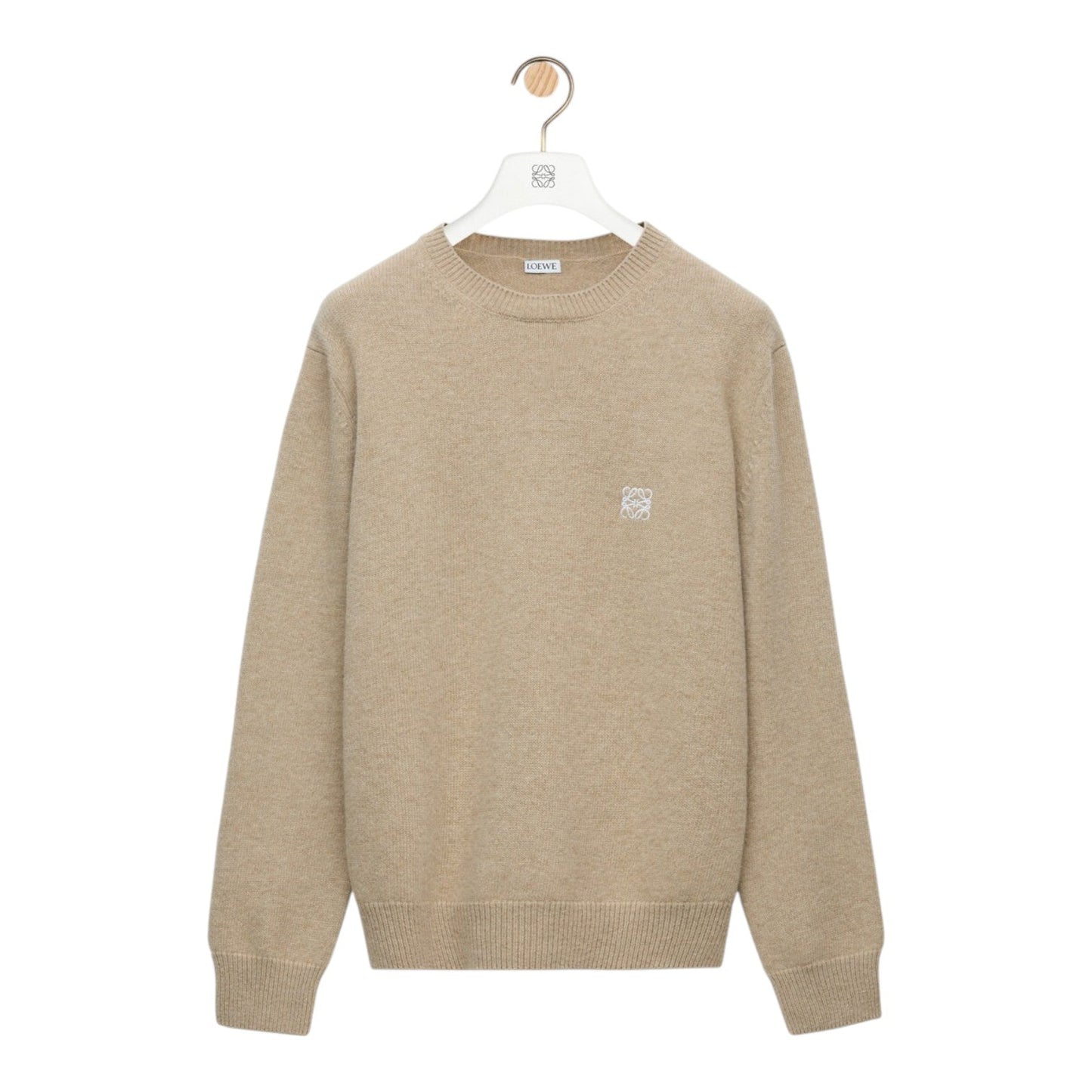 LOEWE JERSEY STICH WOOL MEN BEIGE SWEATSHIRT
