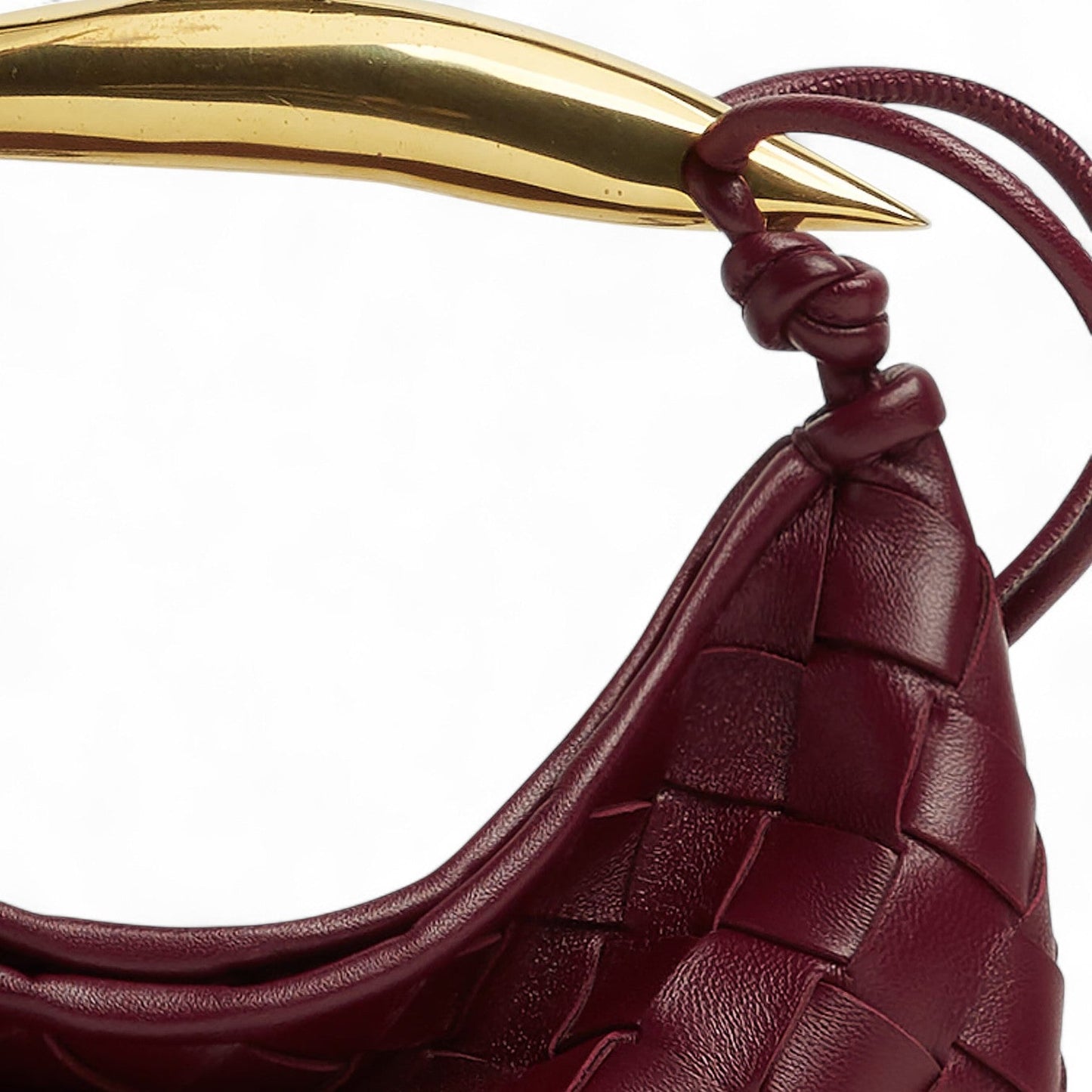 BOTTEGA VENETA BABY SARDINE BURGUNDY BAG