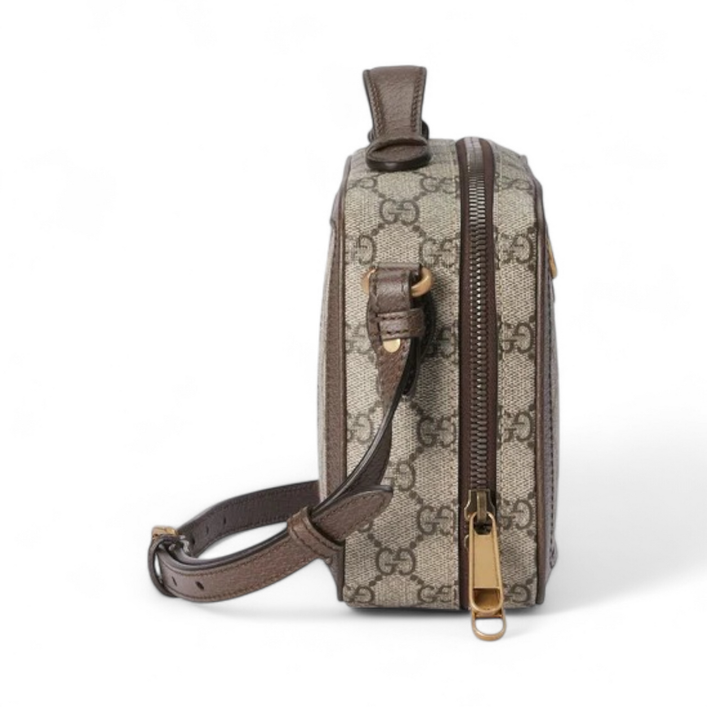 GUCCI OPHIDIA SMALL CROSSBODY WITH WEB BEIGE BAG