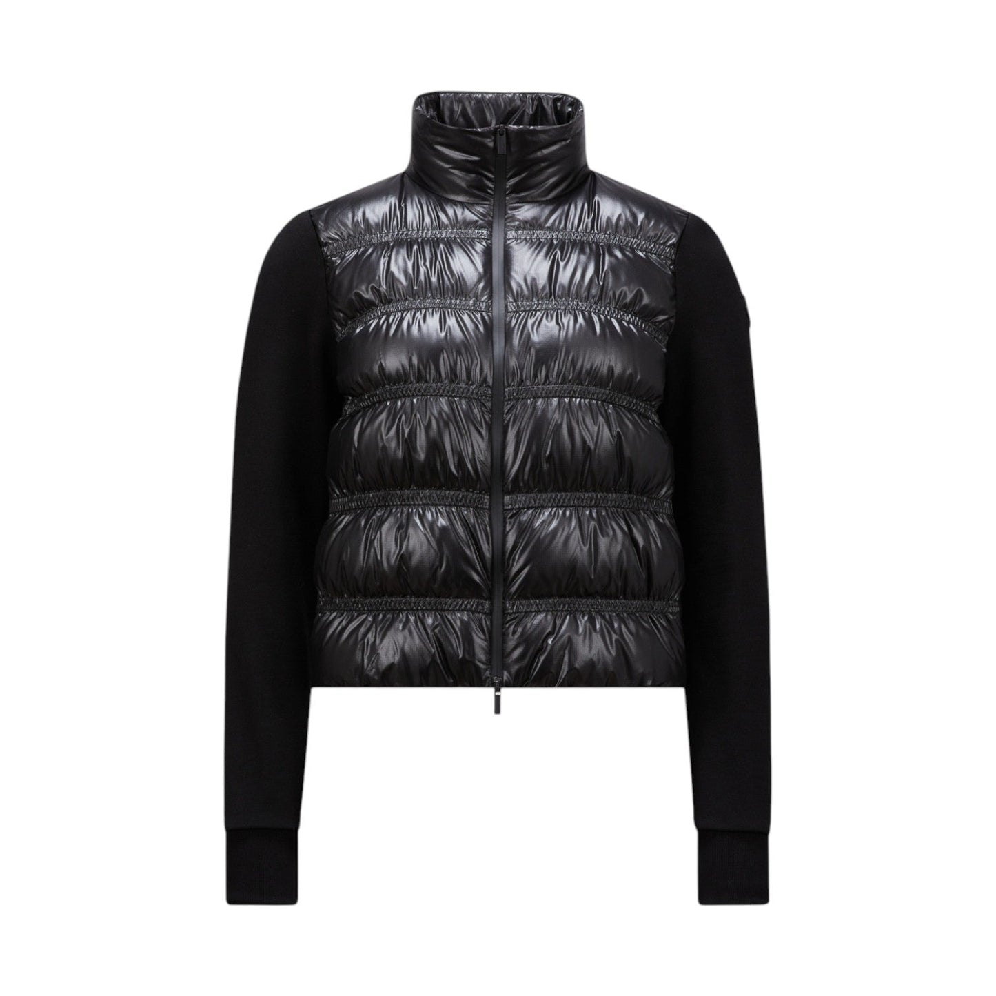 MONCLER PADDED ZIP-UP WOMEN BLACK JACKET