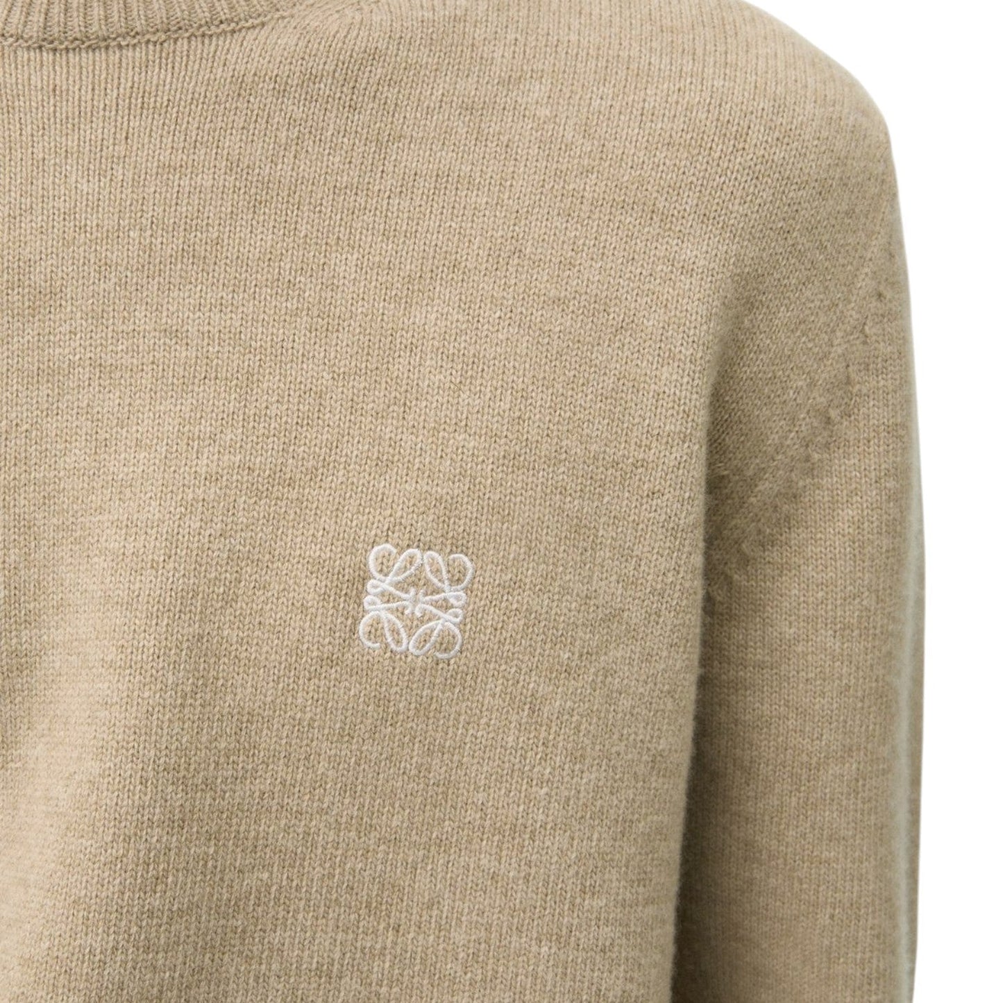 LOEWE JERSEY STICH WOOL MEN BEIGE SWEATSHIRT