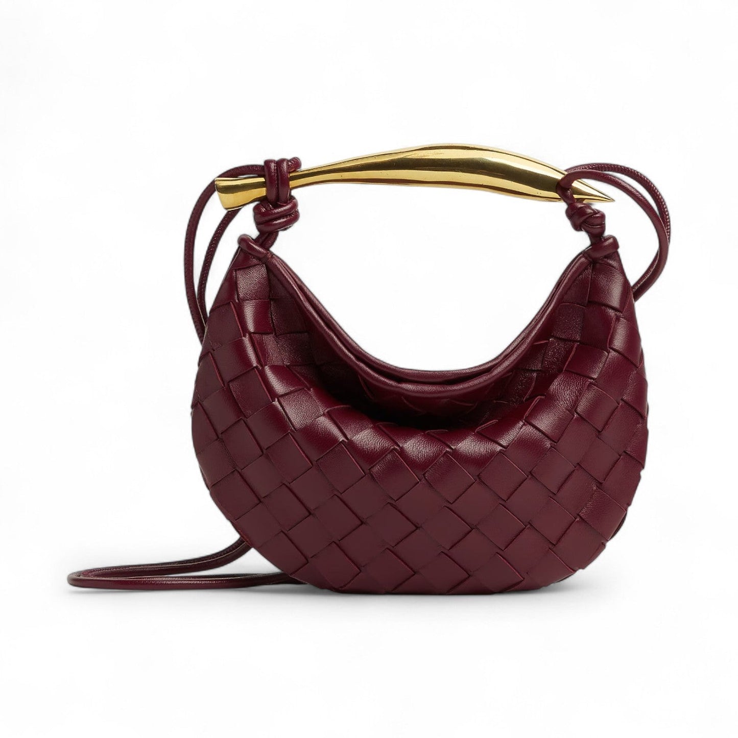 BOTTEGA VENETA BABY SARDINE BURGUNDY BAG