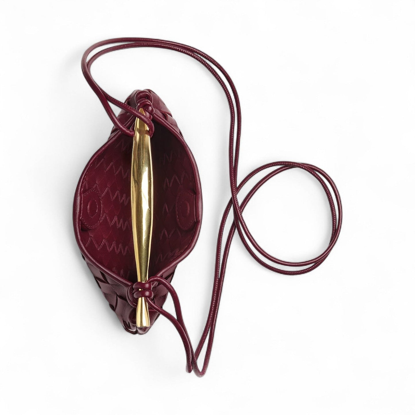 BOTTEGA VENETA BABY SARDINE BURGUNDY BAG