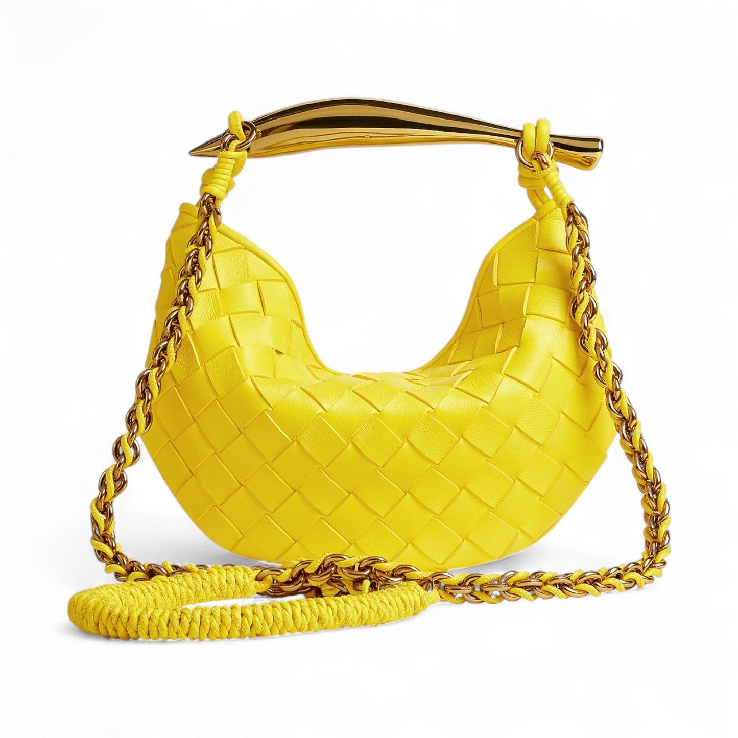 BOTTEGA VENETA BABY SARDINE CHAIN YELLOW BAG