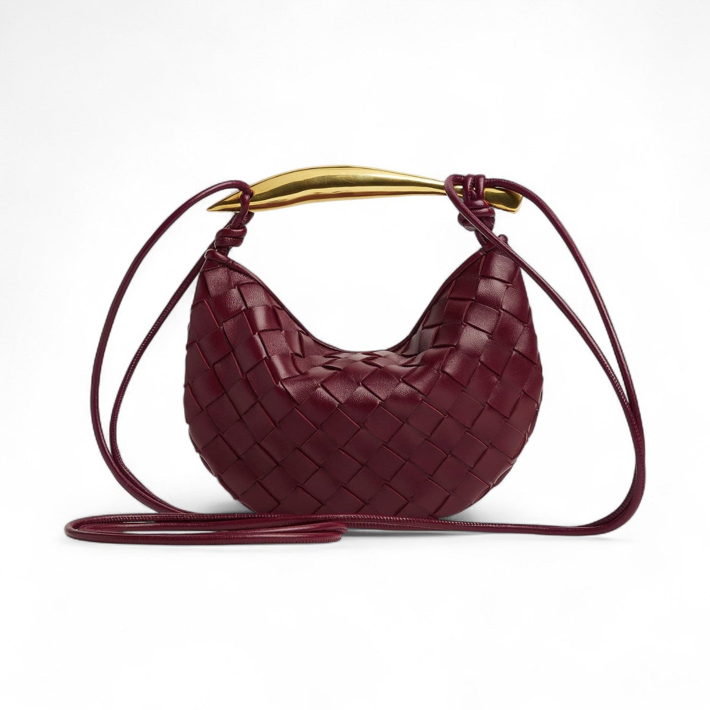 BOTTEGA VENETA BABY SARDINE BURGUNDY BAG
