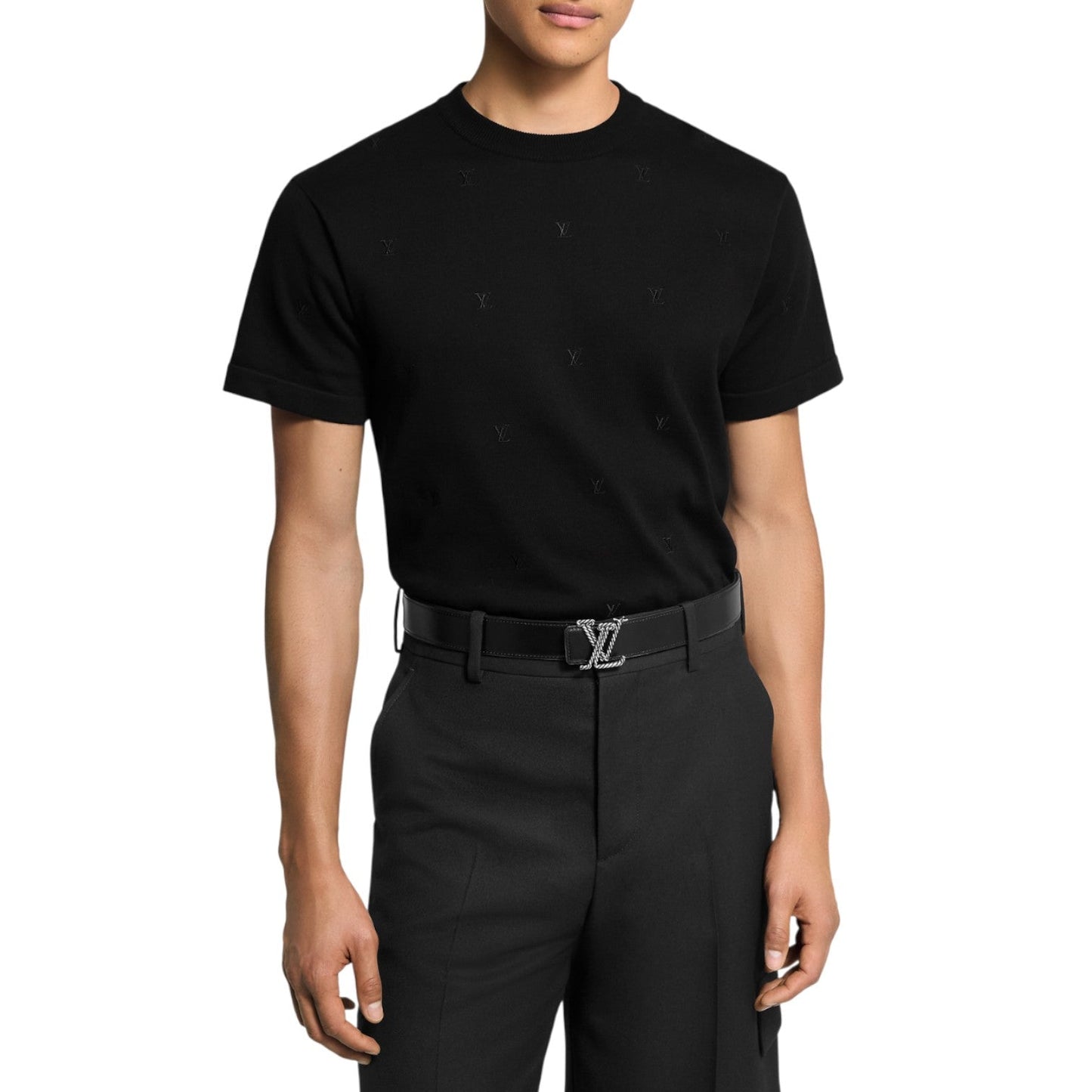 LOUIS VUITTON BLASON EMBROIDERED SHORT-SLEEVED T-SHIRT