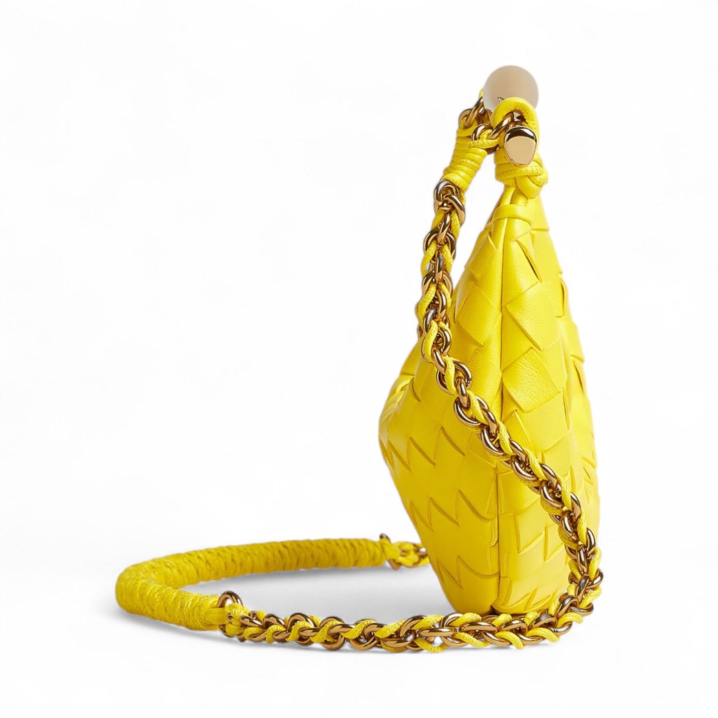 BOTTEGA VENETA BABY SARDINE CHAIN YELLOW BAG