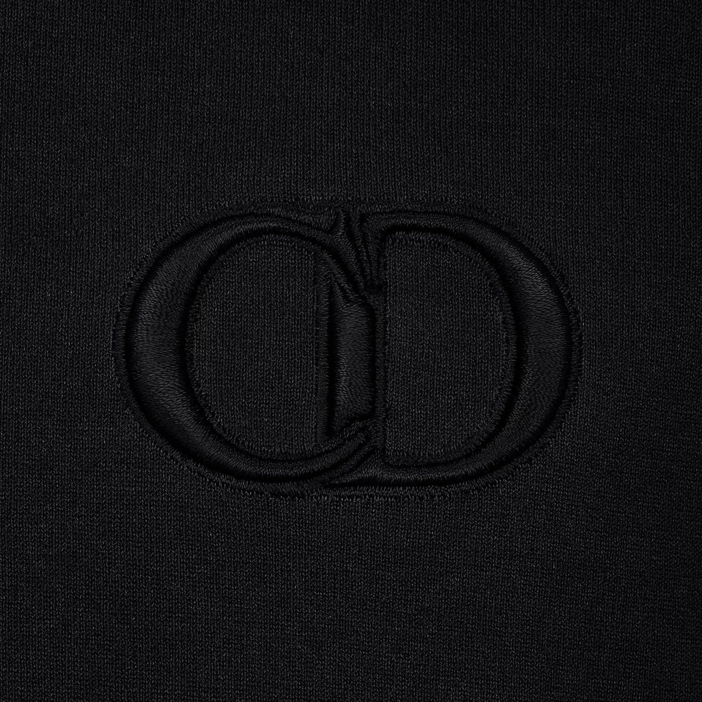 CD ICON REGULAR FIT BLACK COTTON JERSEY T-SHIRT