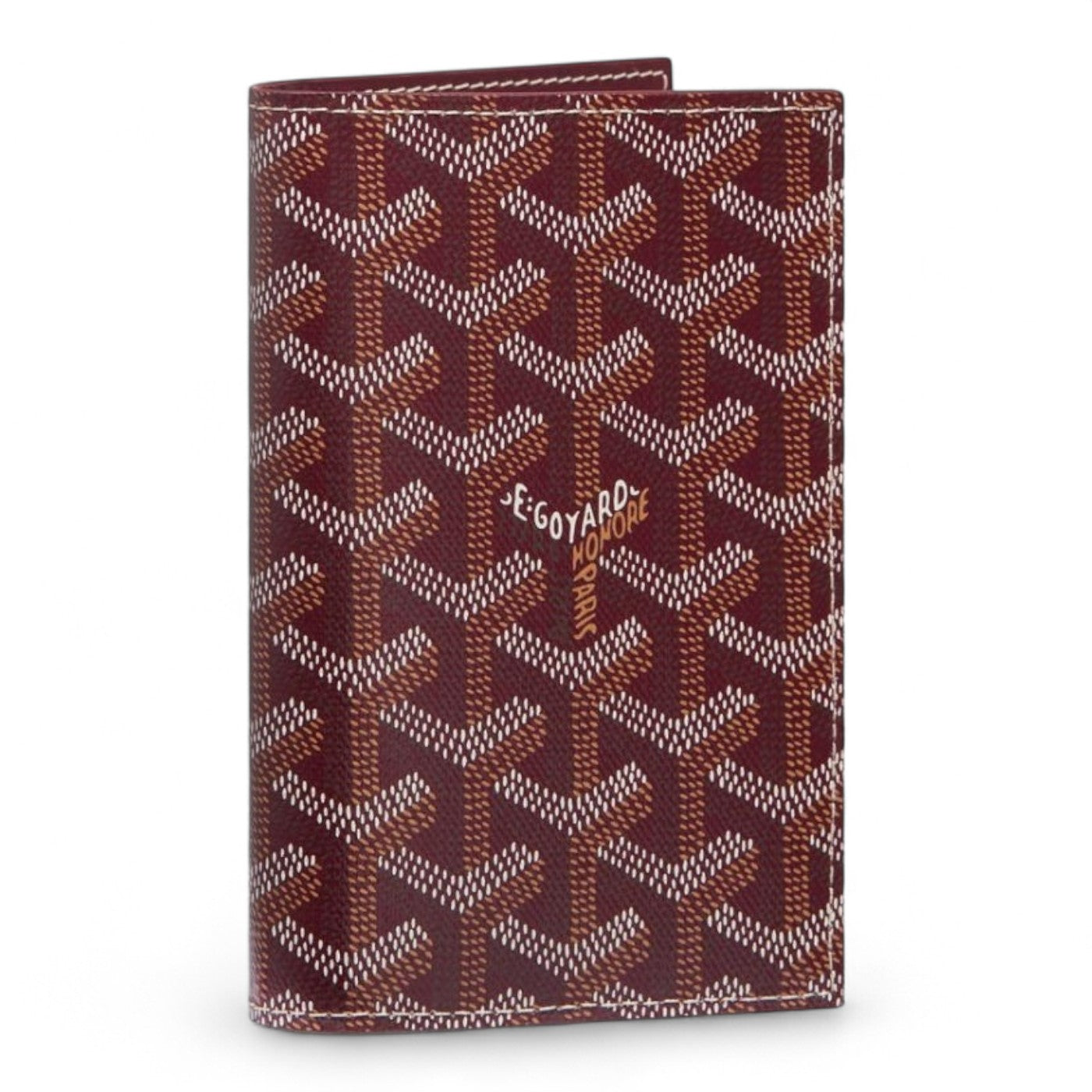 GOYARD GRENELLE BURGUNDY PASSPORT COVER