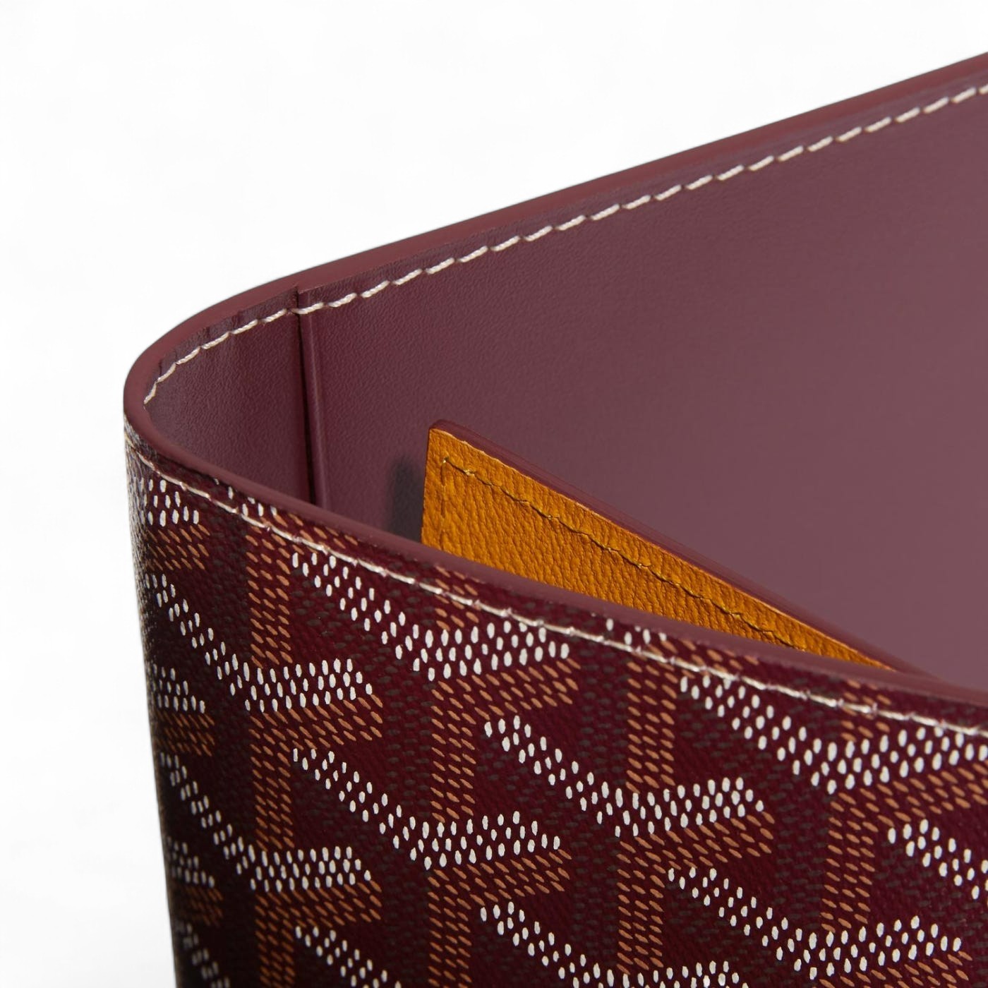 GOYARD GRENELLE BURGUNDY PASSPORT COVER